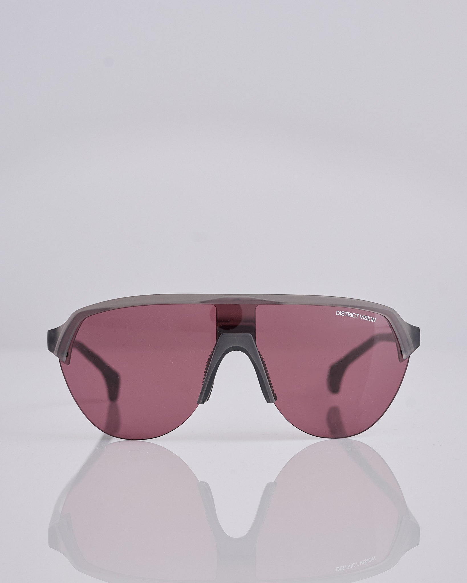 District Vision Nagata Speed Blade Sunglass Grey Black Rose – LESS 17