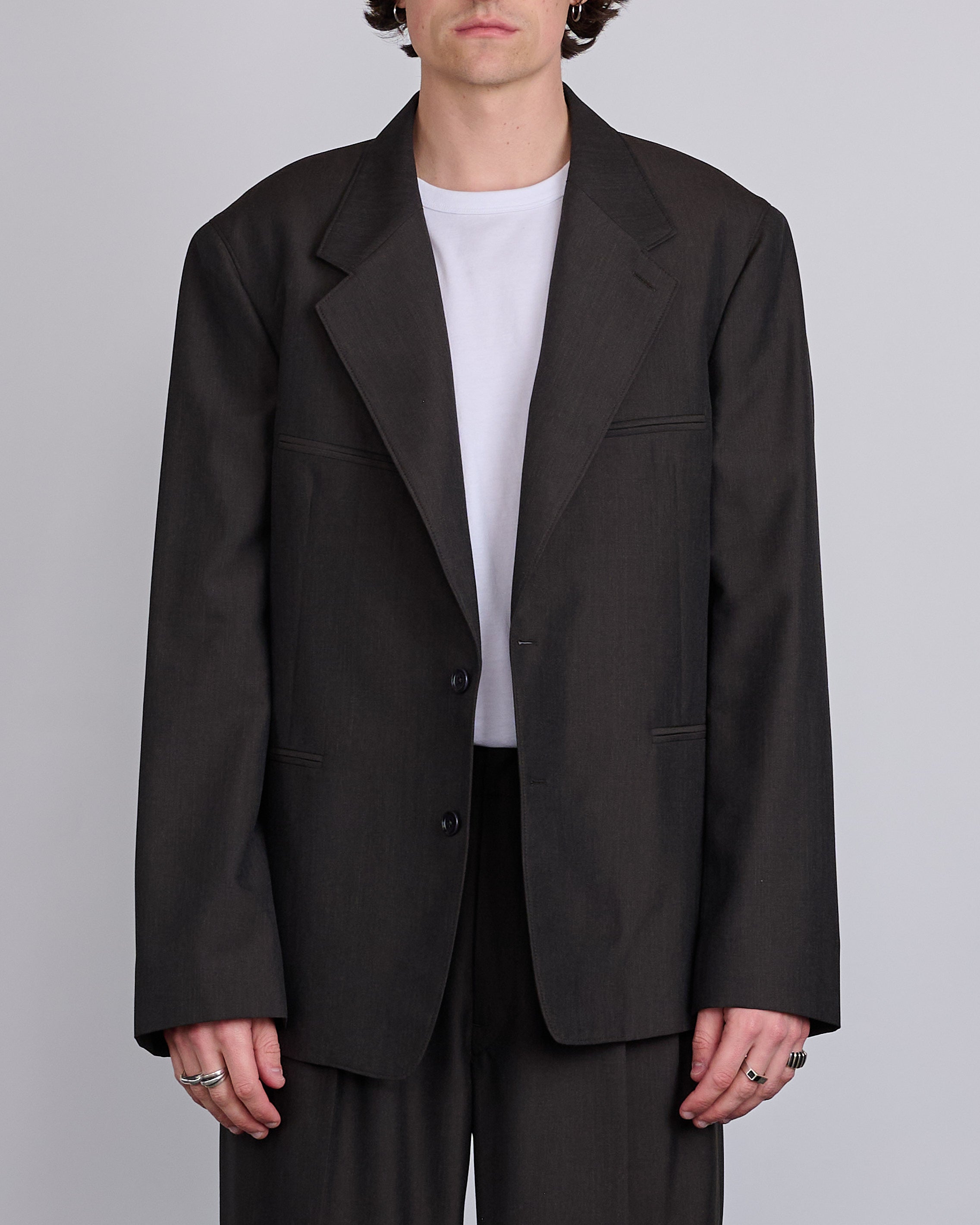 LEMAIRE Tailored SB Blazer Dark Espresso Melange – LESS 17