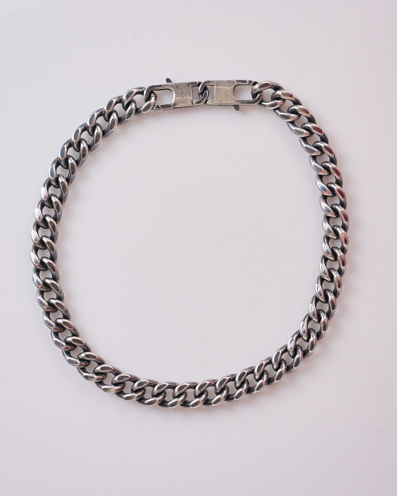 Maison Margiela MM6 Big Curb ID Tag Necklace Brunito – LESS 17