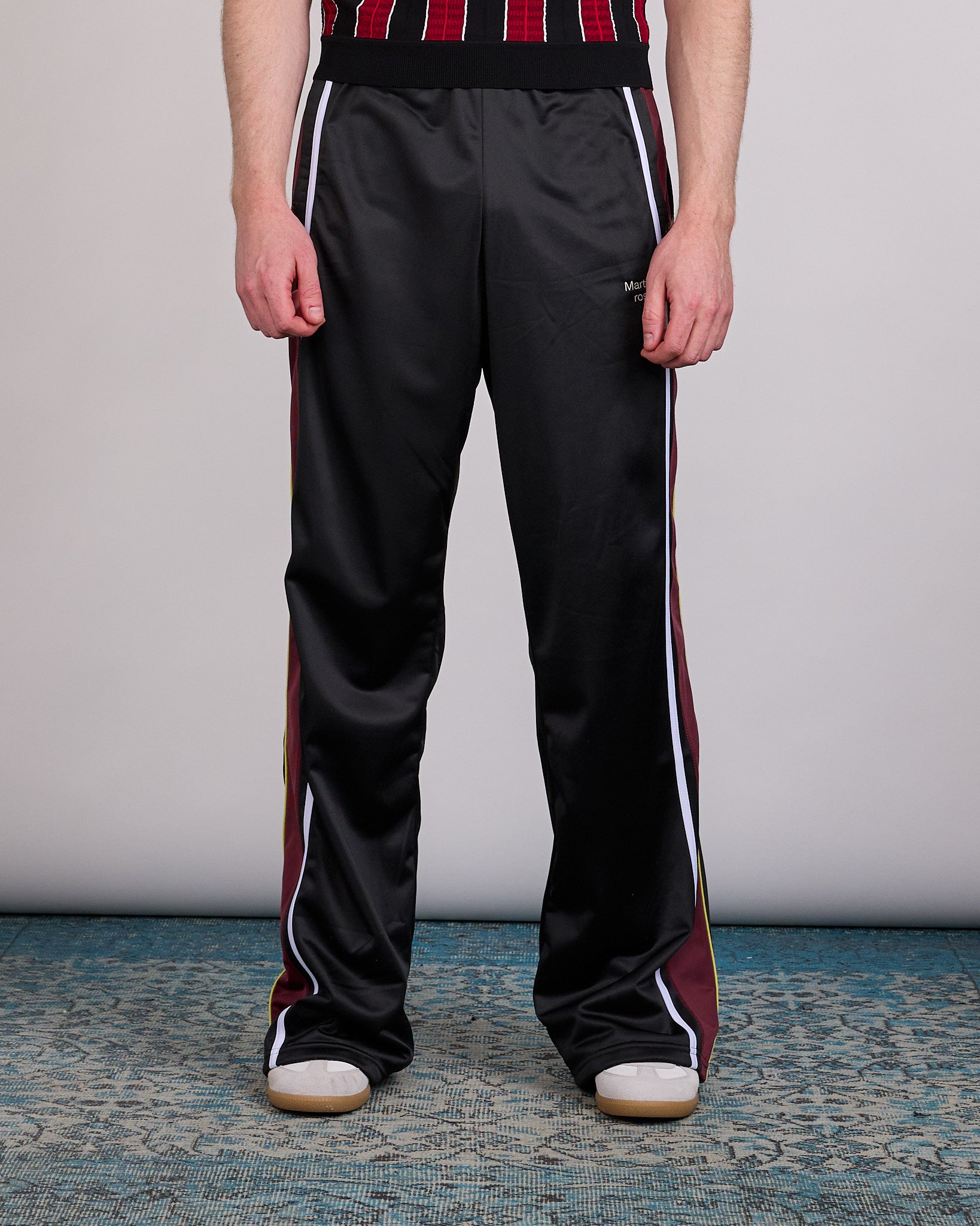 Martine Rose Wide Leg Trackpant Black Burgundy – LESS 17