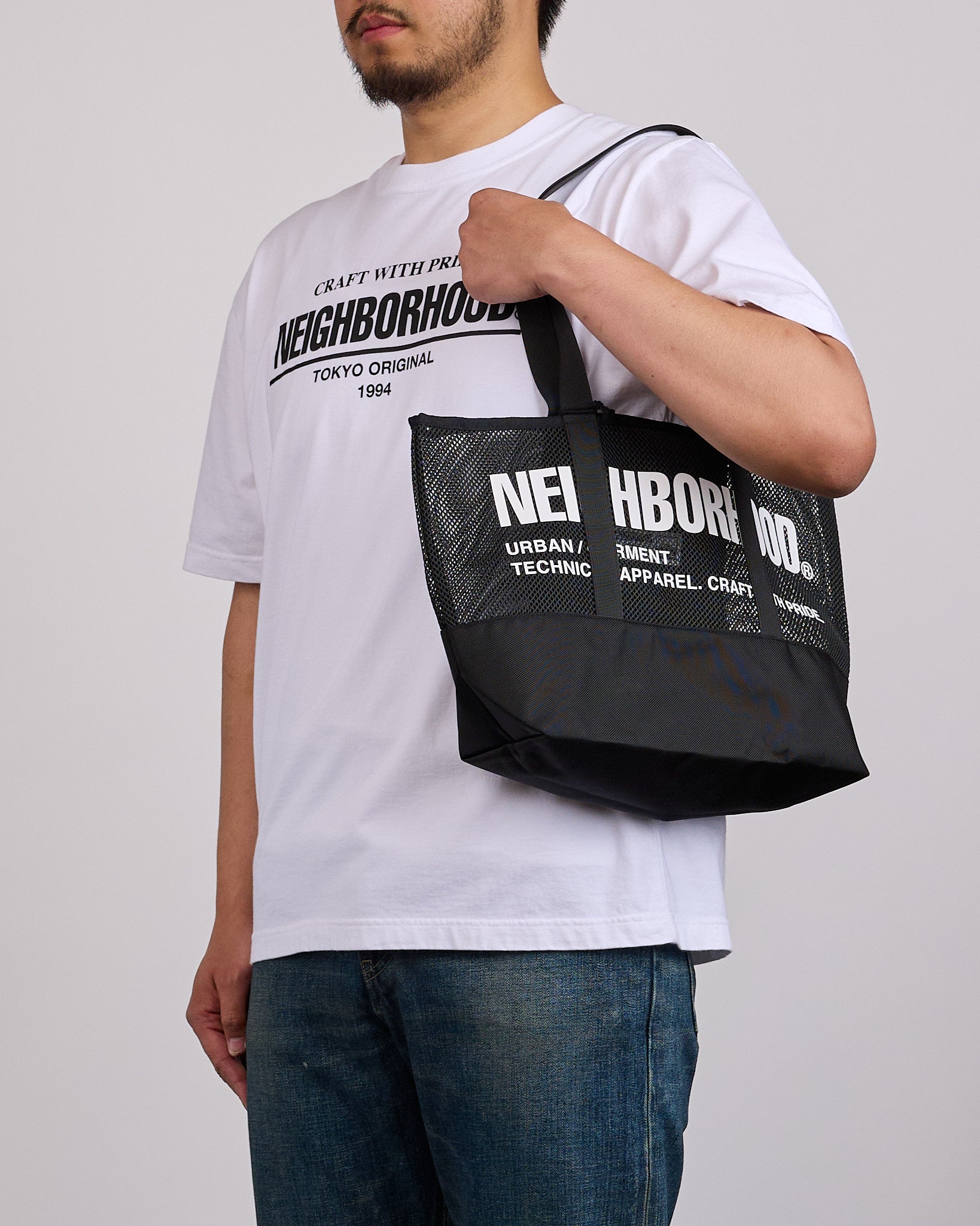 Neighborhood Mesh Tote Bag 261 Black – LESS 17
