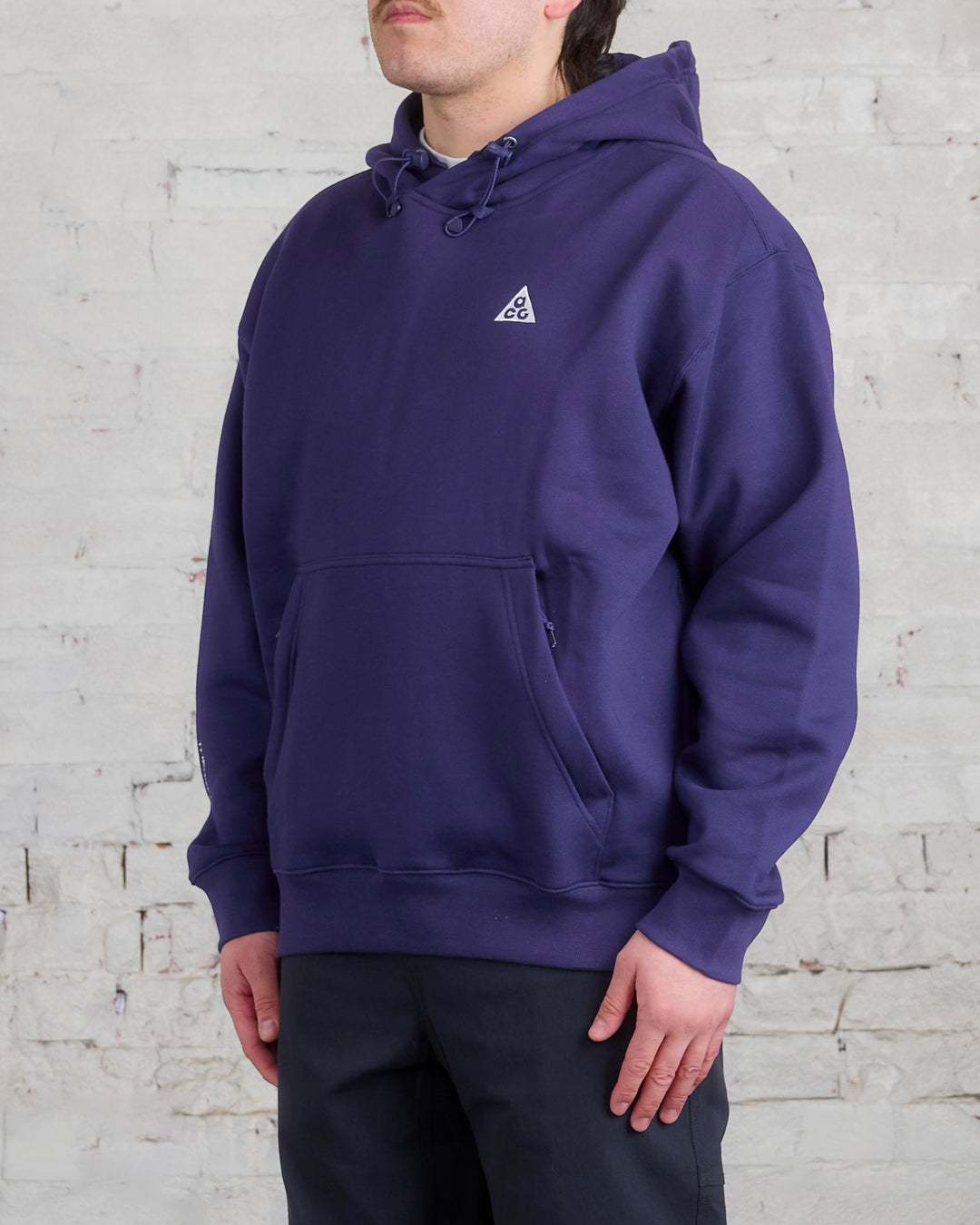 Nike ACG Therma-FIT "Tuff Fleece" Hooded Sweatshirt Purple Ink Summit White Summit White