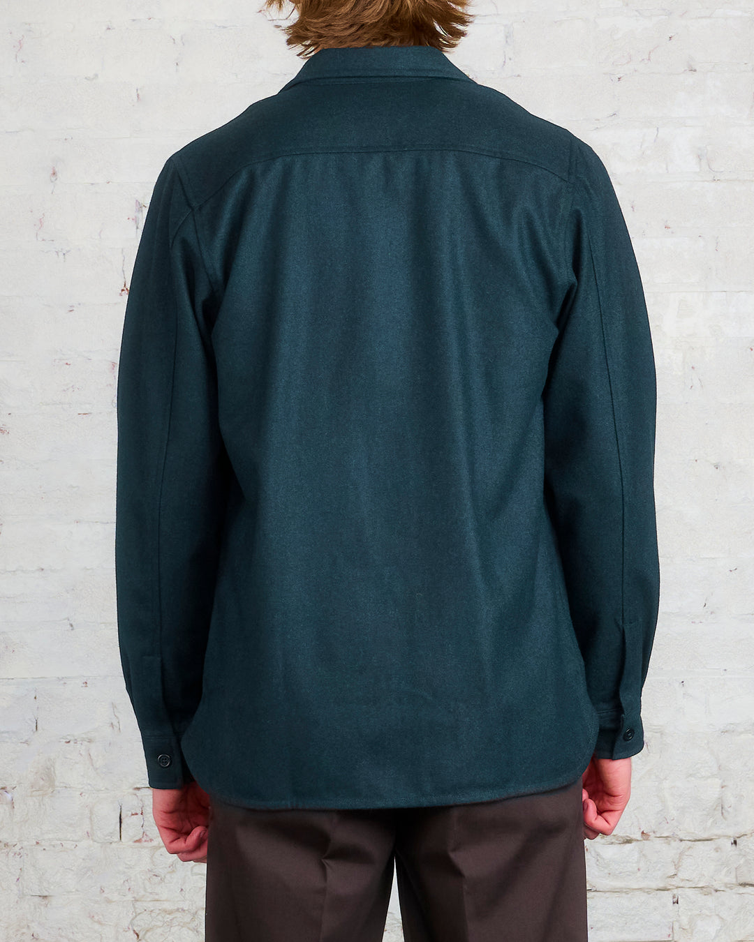 Norse Projects Silas Wool Overshirt Beech Green