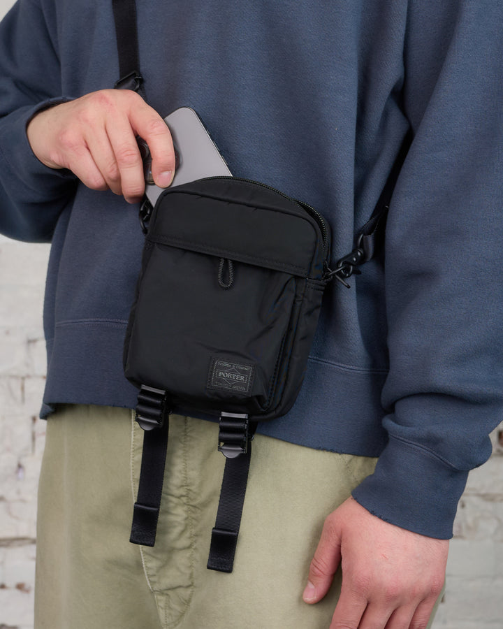Porter Senses Vertical Shoulder Bag Black