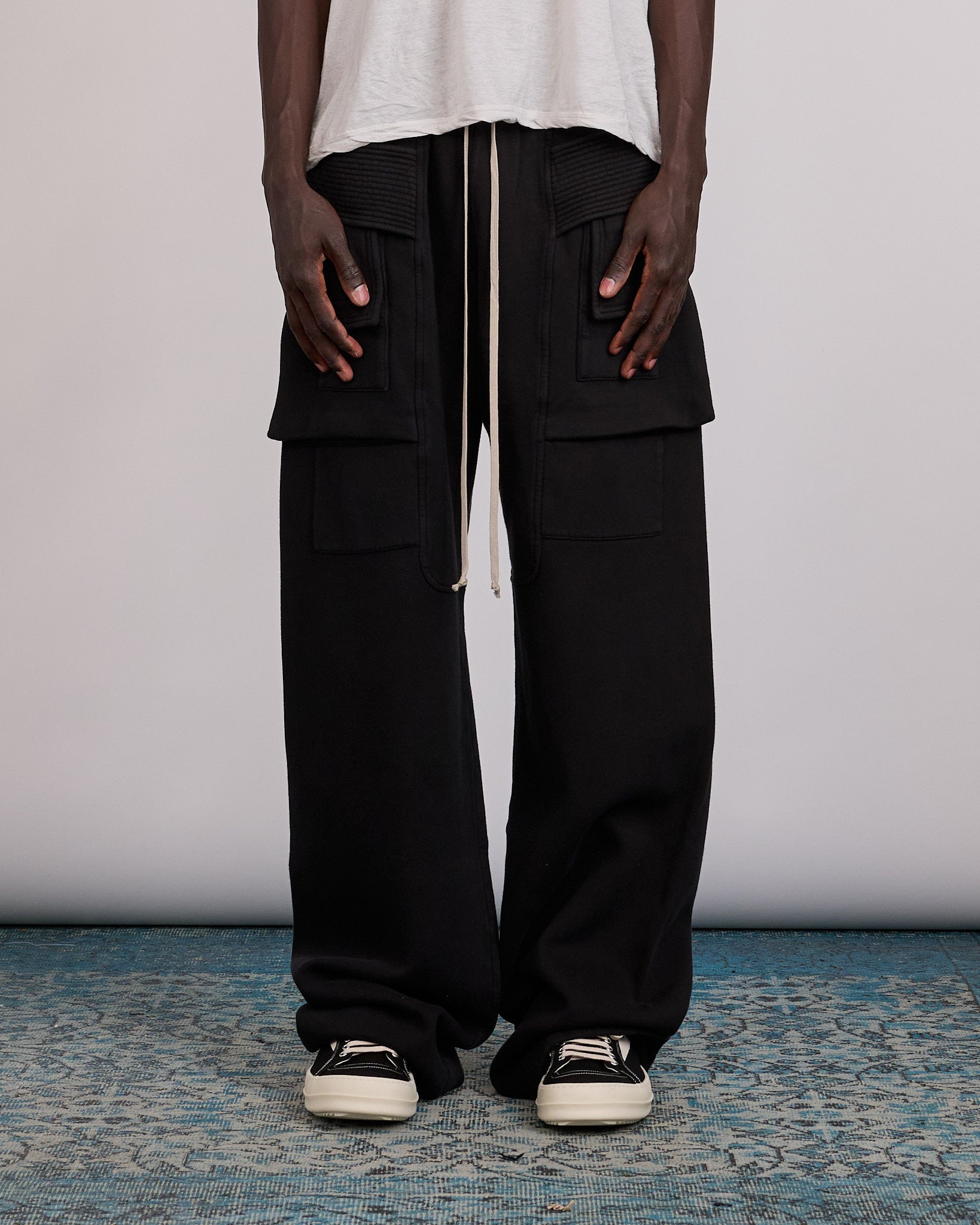 Rick Owens DRKSHDW Wide Creatch Pant Felpa Black – LESS 17