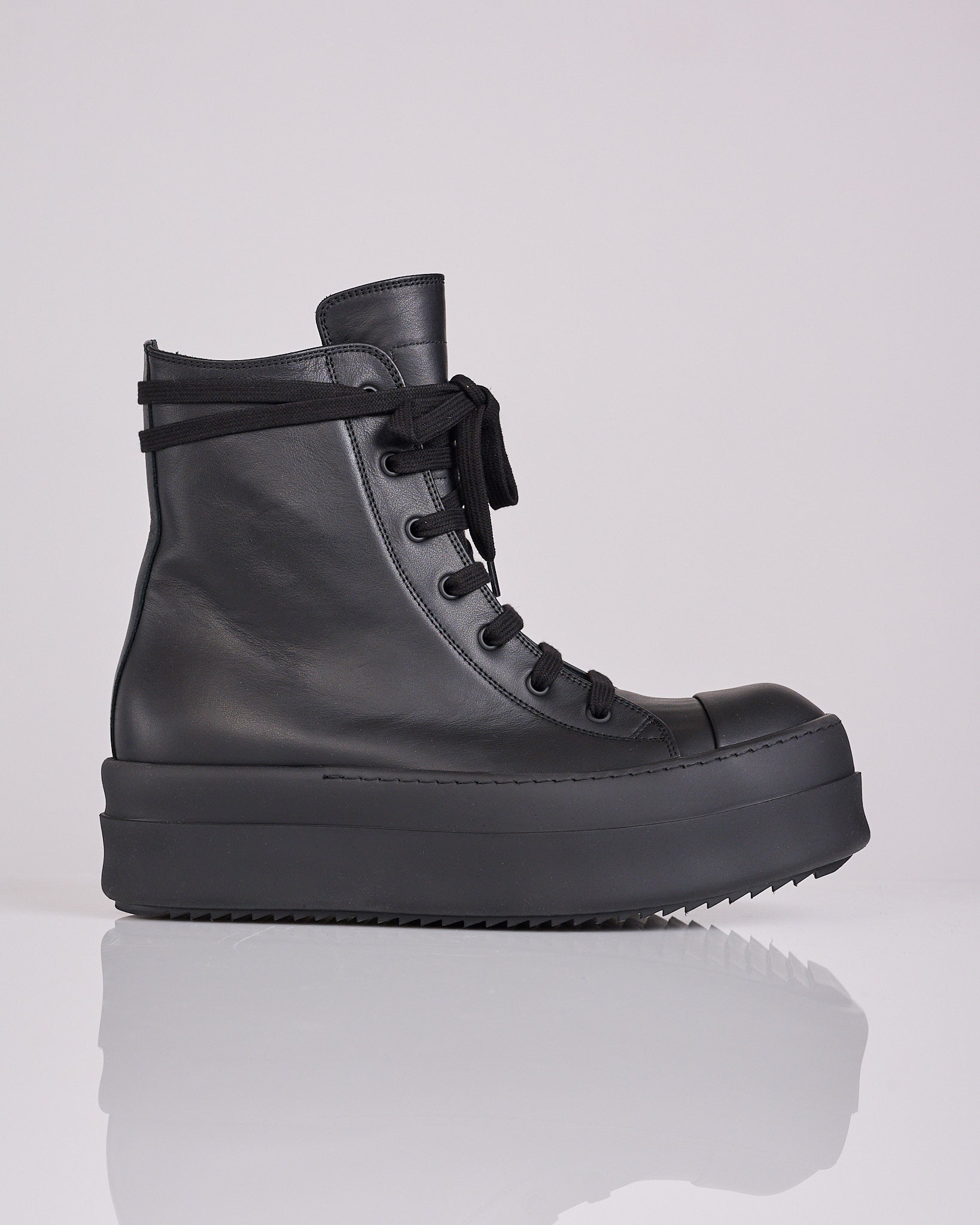 Rick Owens Mega Bumper Sneak LCO Leather All Black – LESS 17