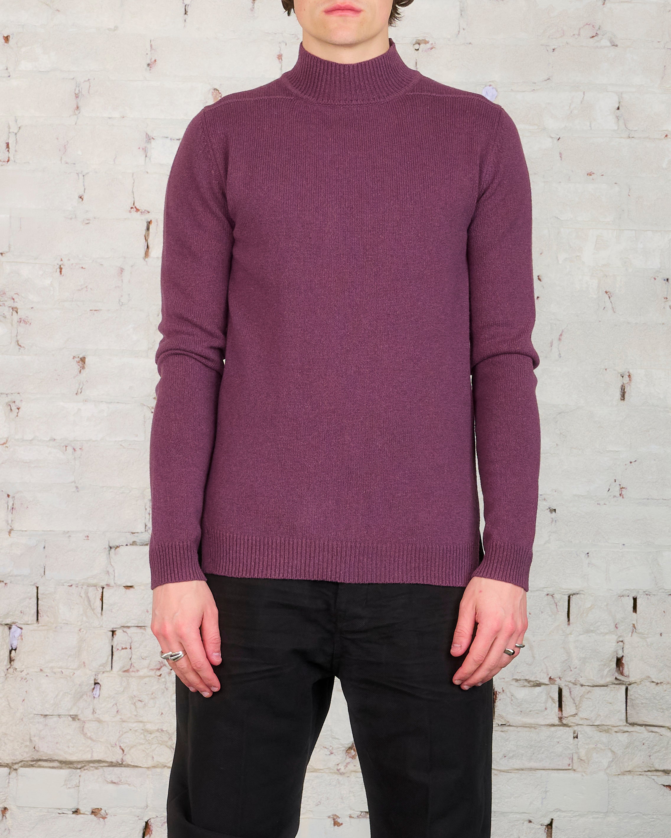 Rick Owens Recycled Cashmere Turtleneck Amethyst