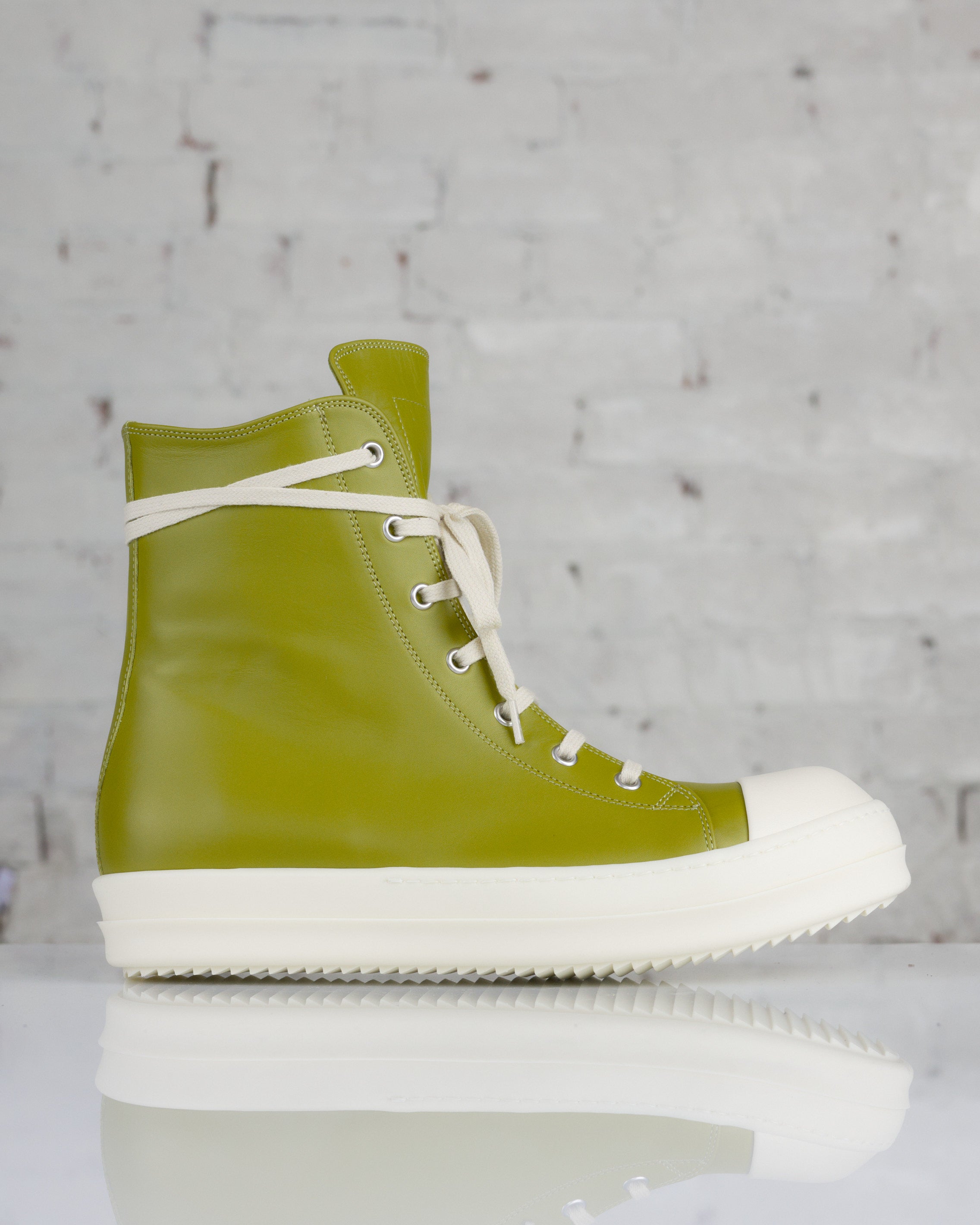 Rick Owens Sneaks Cortina Grease Leather Acid/Milk