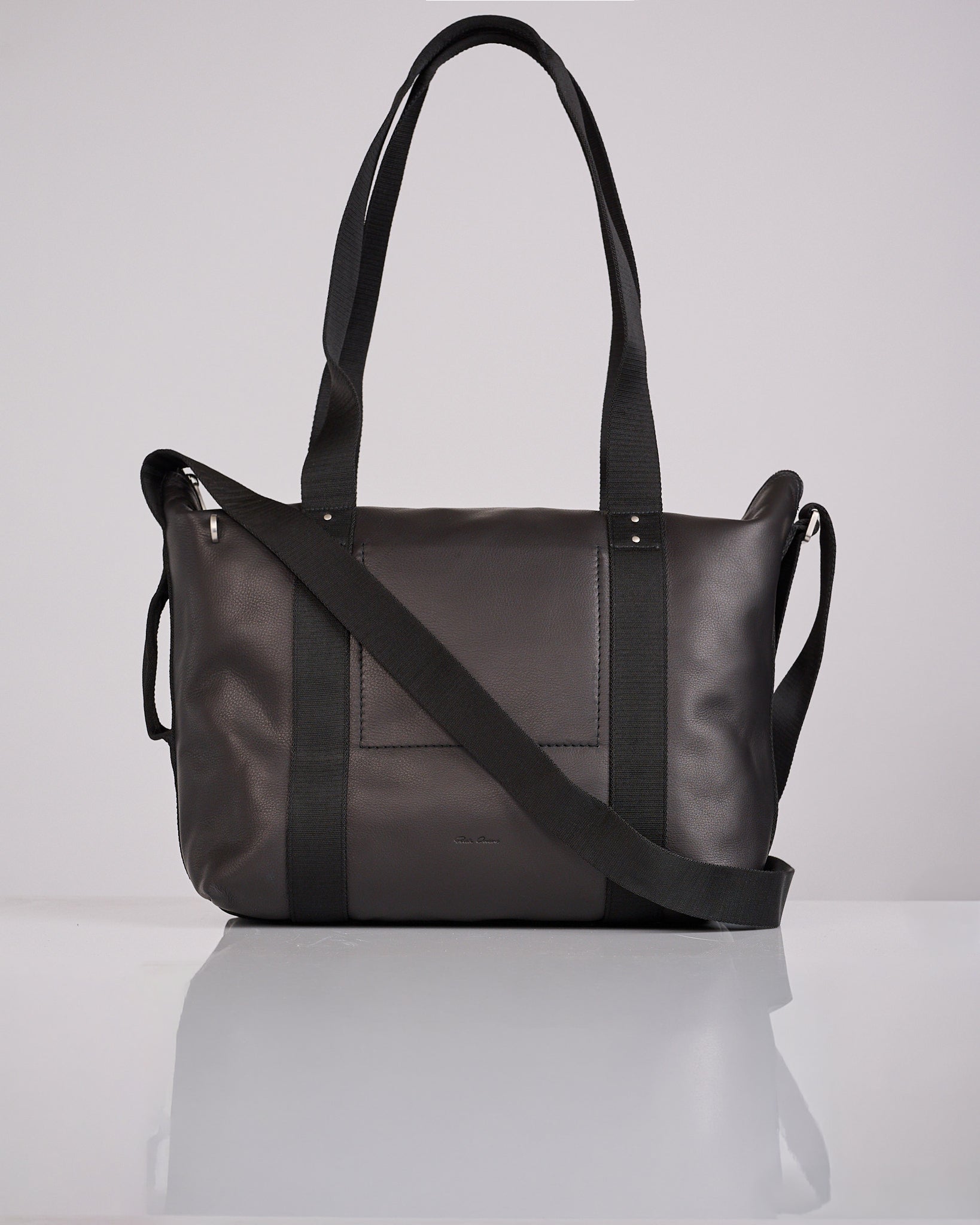 Rick Owens Tower Trolley Bag Grainy Leather Black – LESS 17