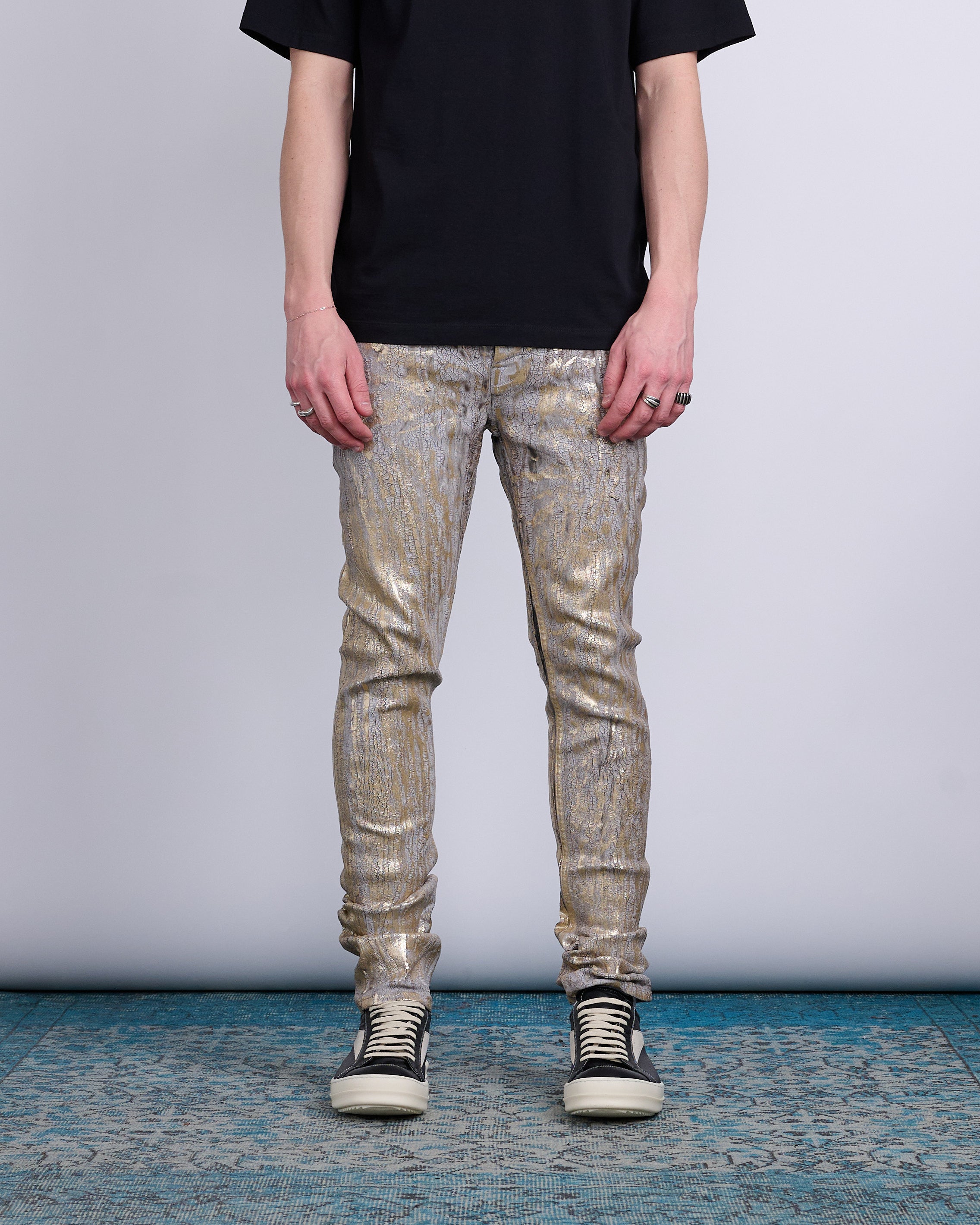 Rick Owens Tyrone Jean Megacrust Denim Gold – LESS 17