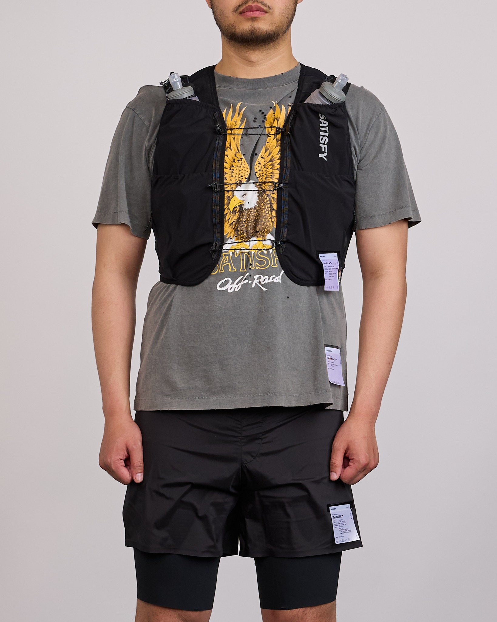 SATISFY Justice Cordura Hydration Logo Vest Black – LESS 17