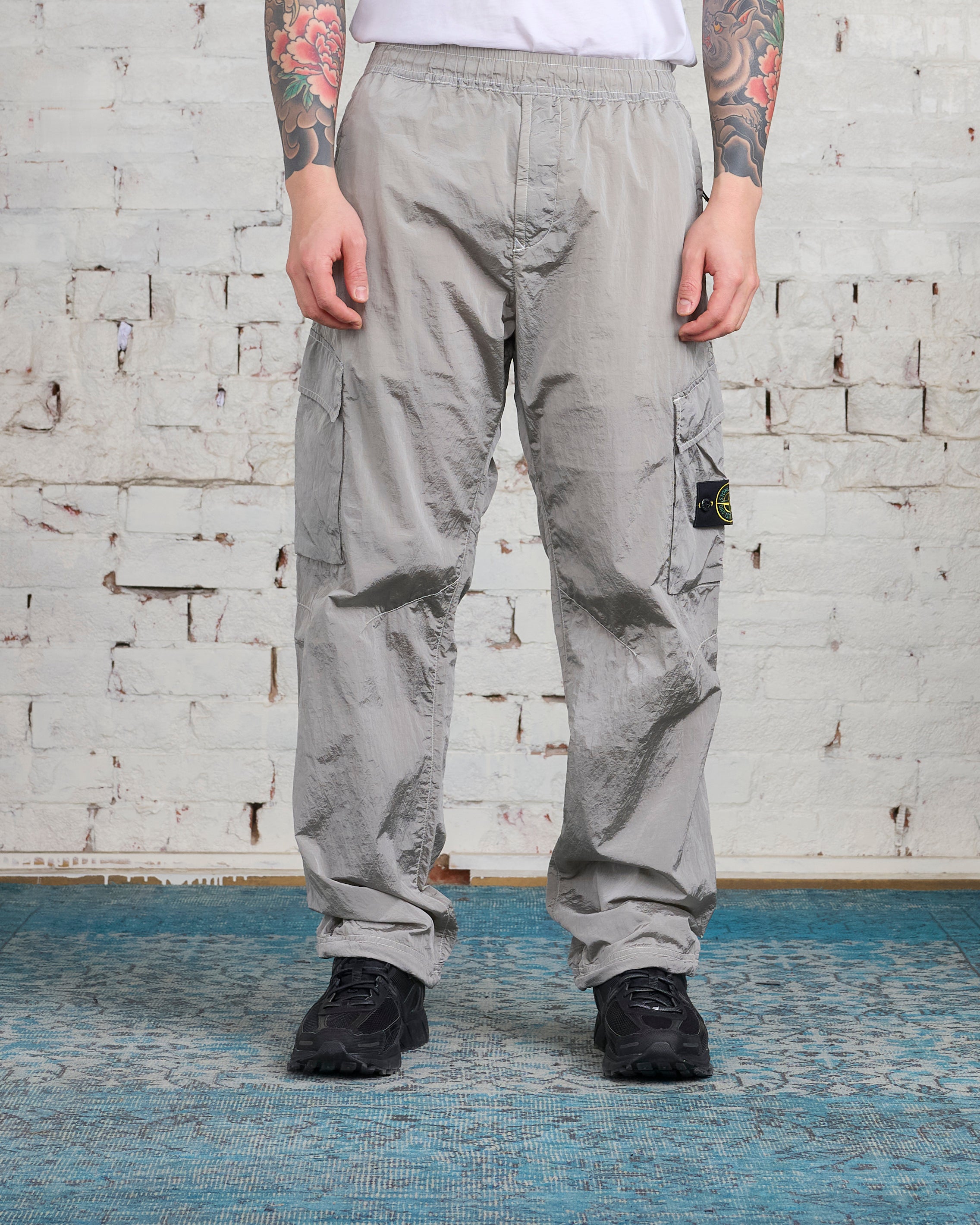 Stone Island Econyl Nylon Metal Loose Cargo Pant Plaster