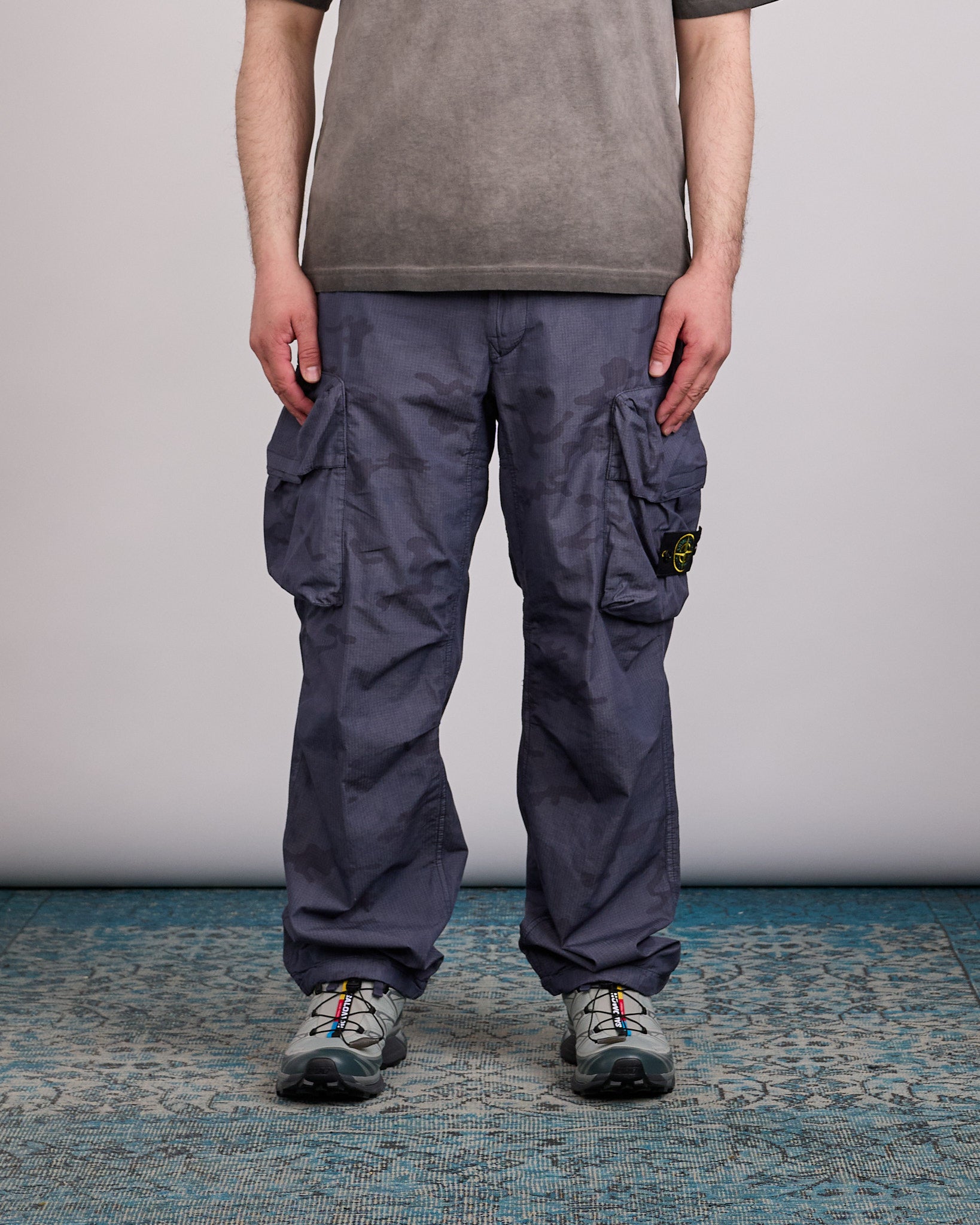 Stone Island Faded Camo Ripstop-TC Cargo Pant Dark Blue – LESS 17