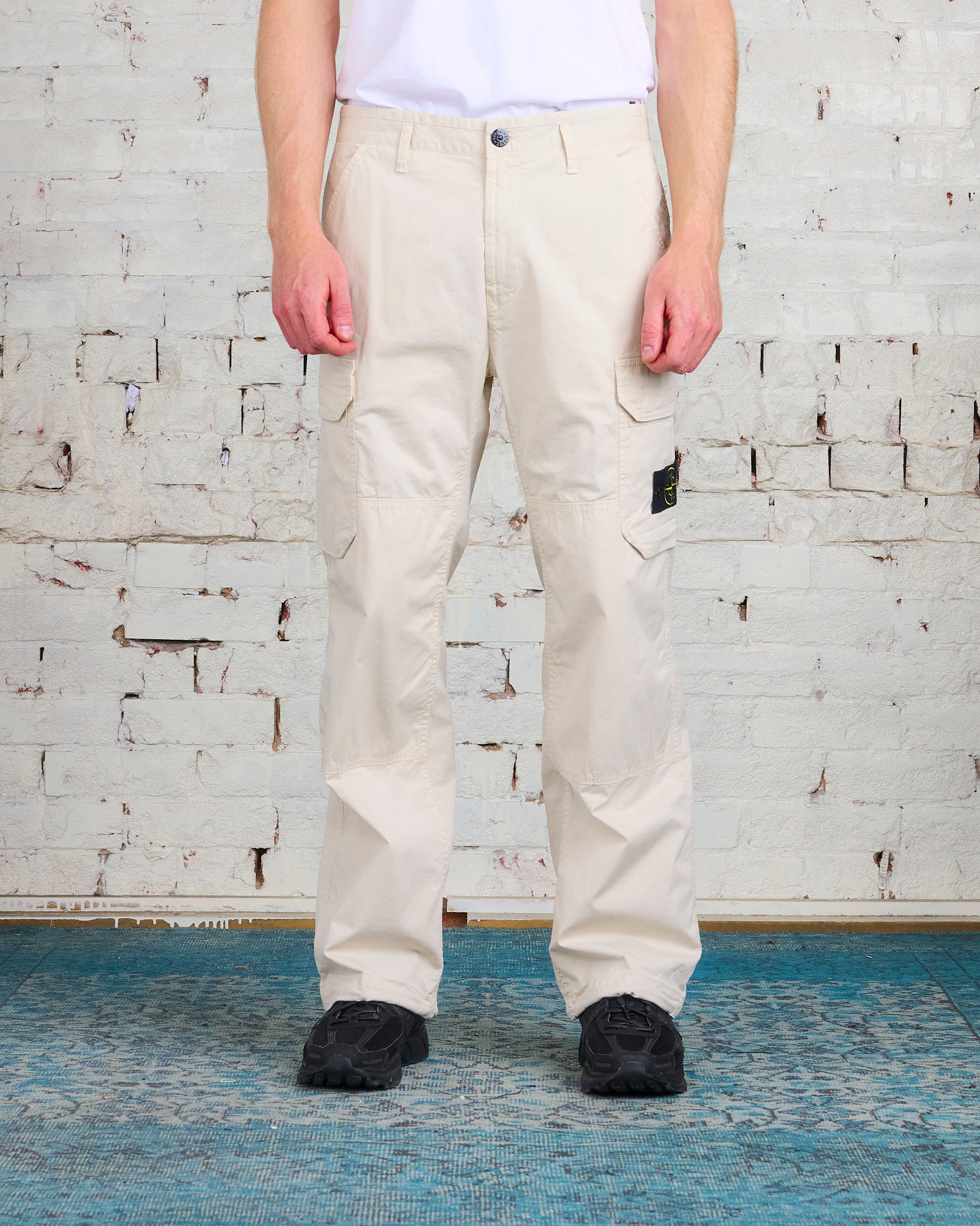 Stone Island Gabardine Stretch Double Knee Cargo Pant Plaster