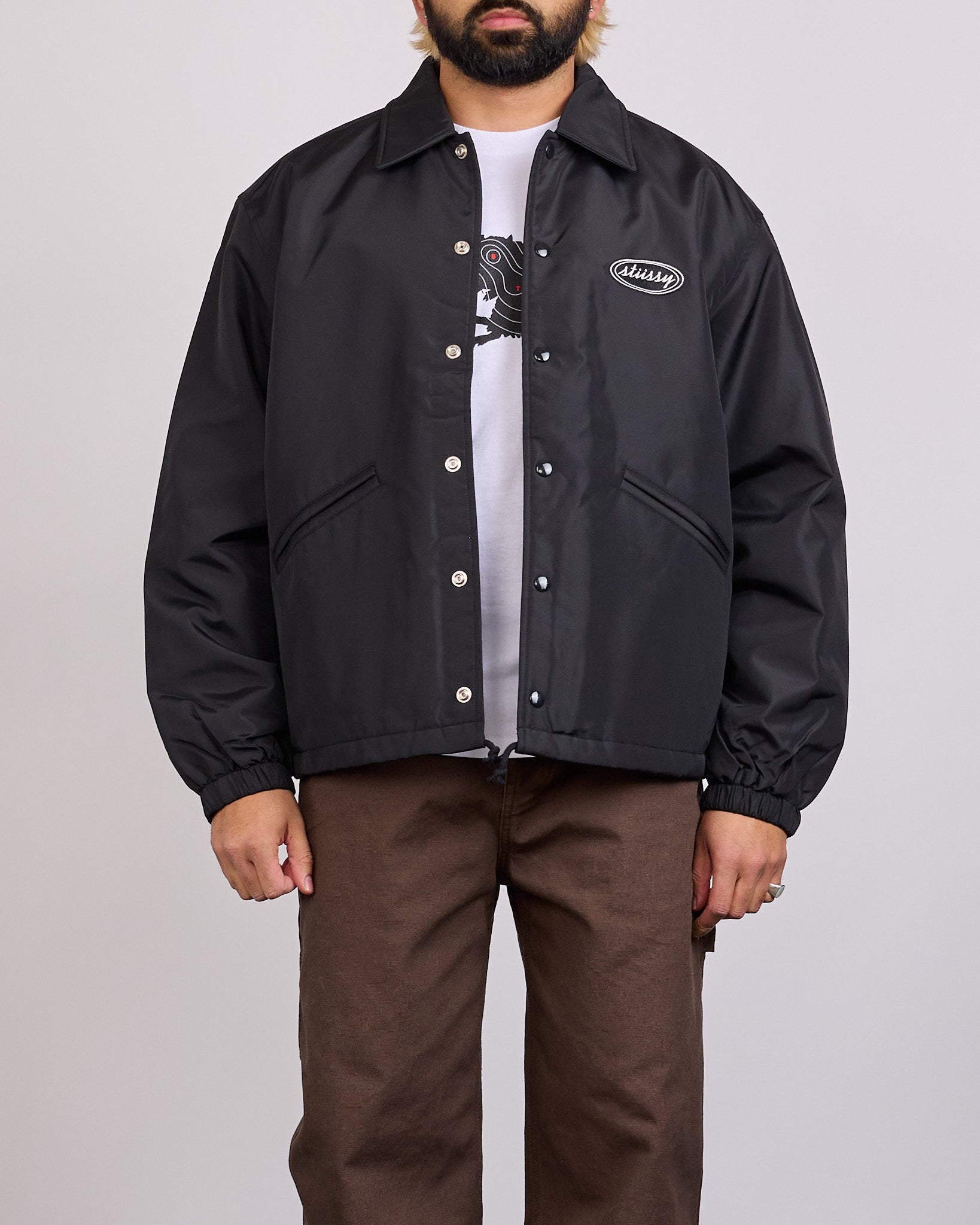 Stussy ブラックジャケット Stussy Coaches Jacket Black – LESS 17