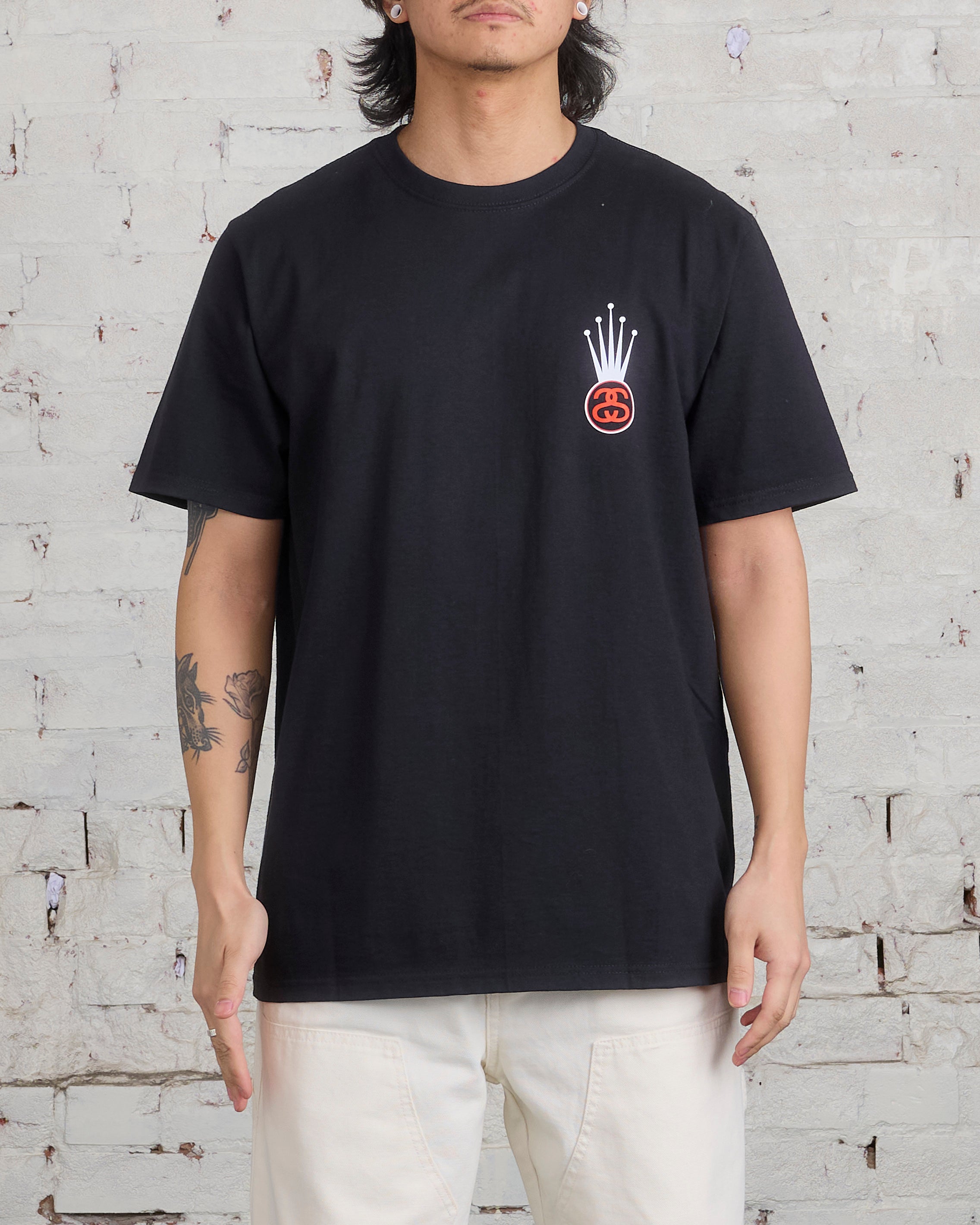 Stussy Crown Link T-Shirt Black