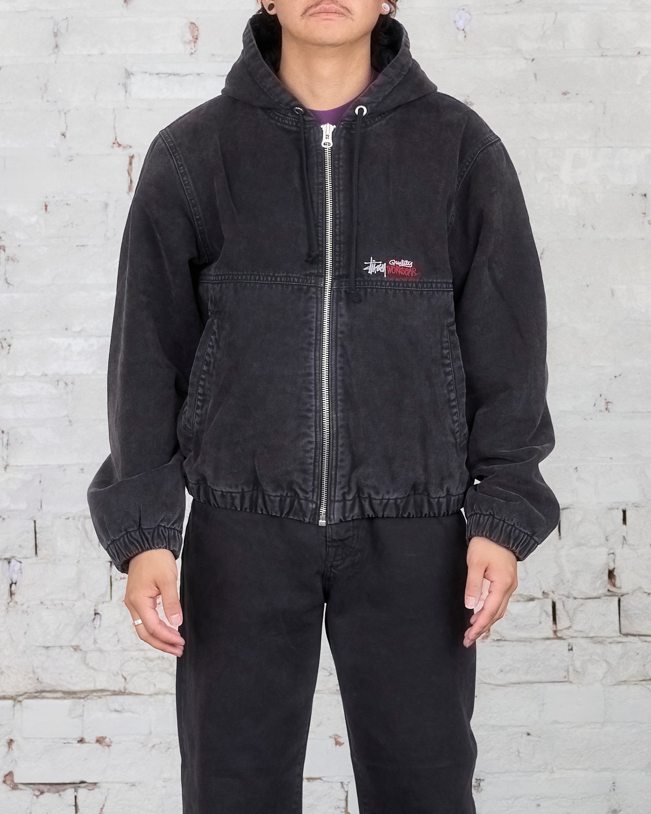 Stussy Insulated Canvas Work Jacket Black – LESS 17