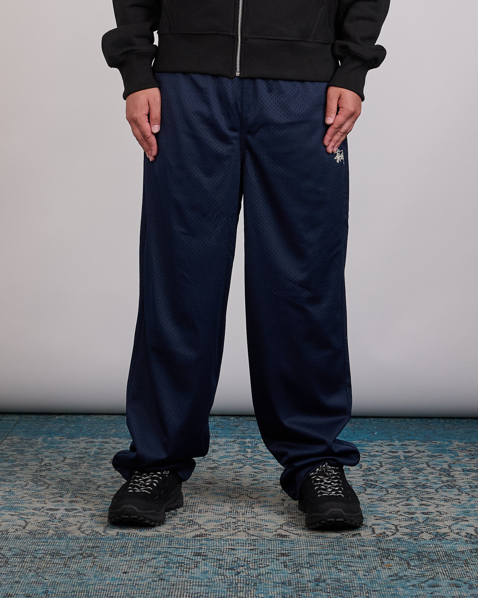 Stussy Mesh Track Pant Navy – LESS 17