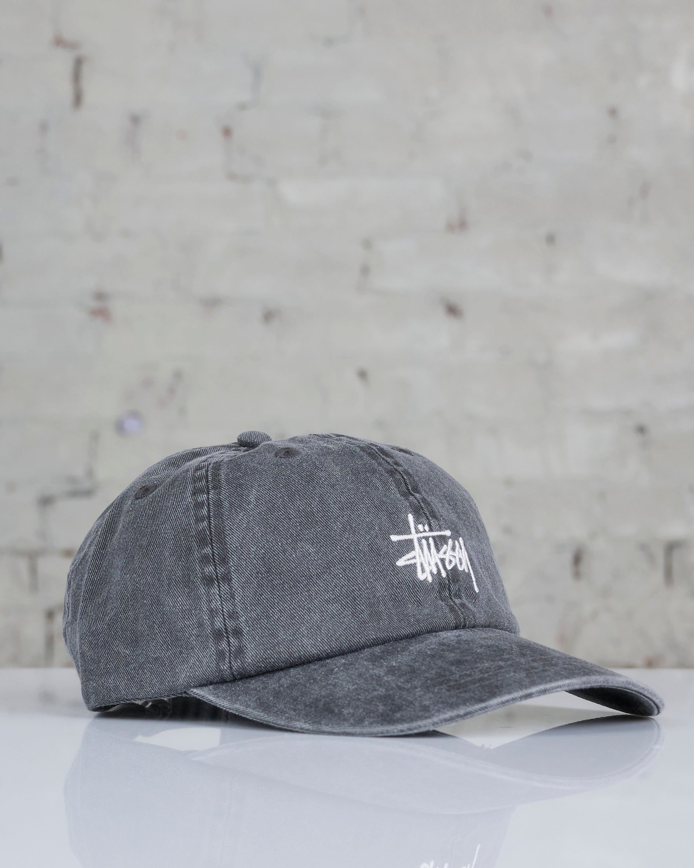 Stussy Washed Basic Low Pro Cap Charcoal