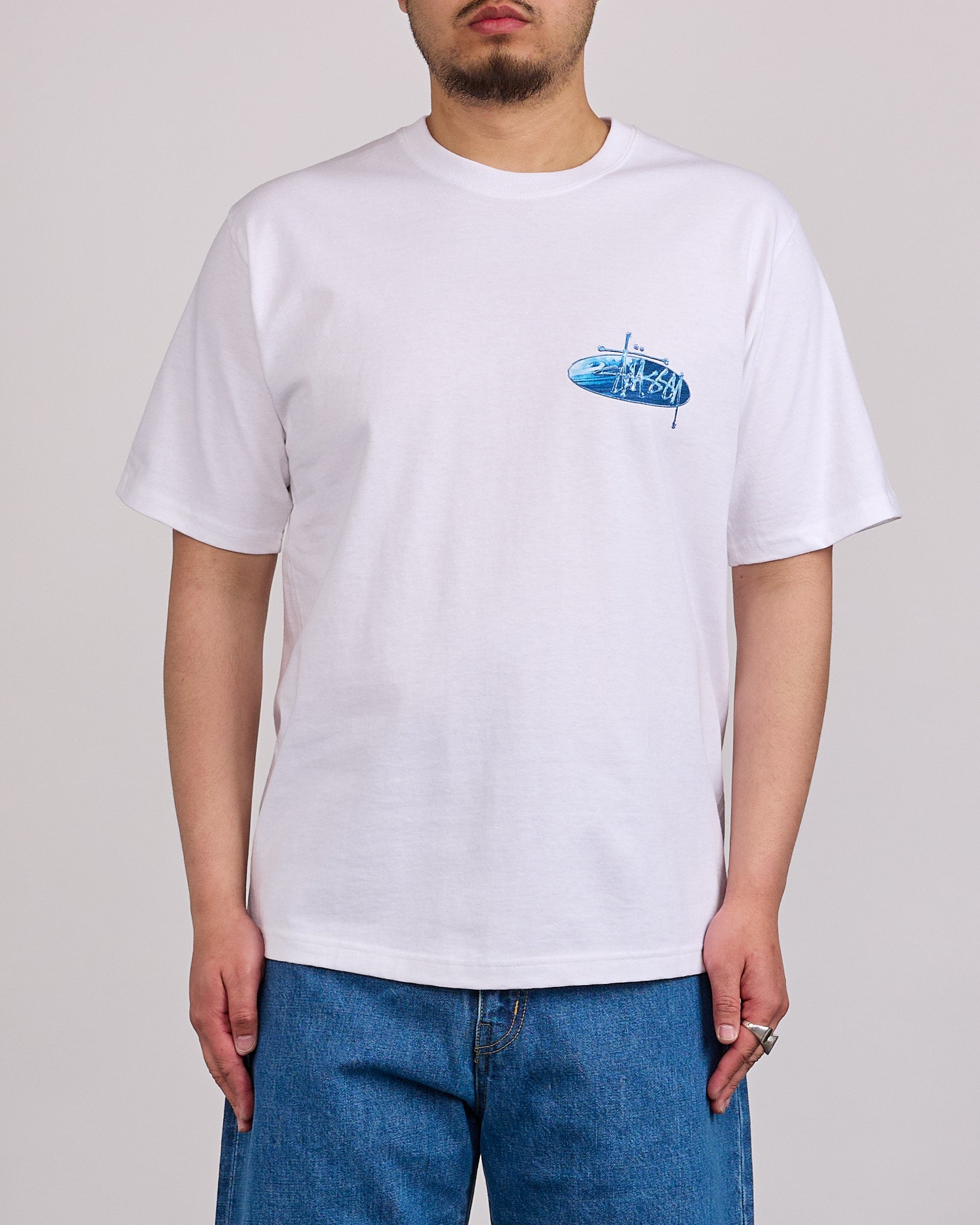 Stussy Wave Oval T-Shirt White – LESS 17