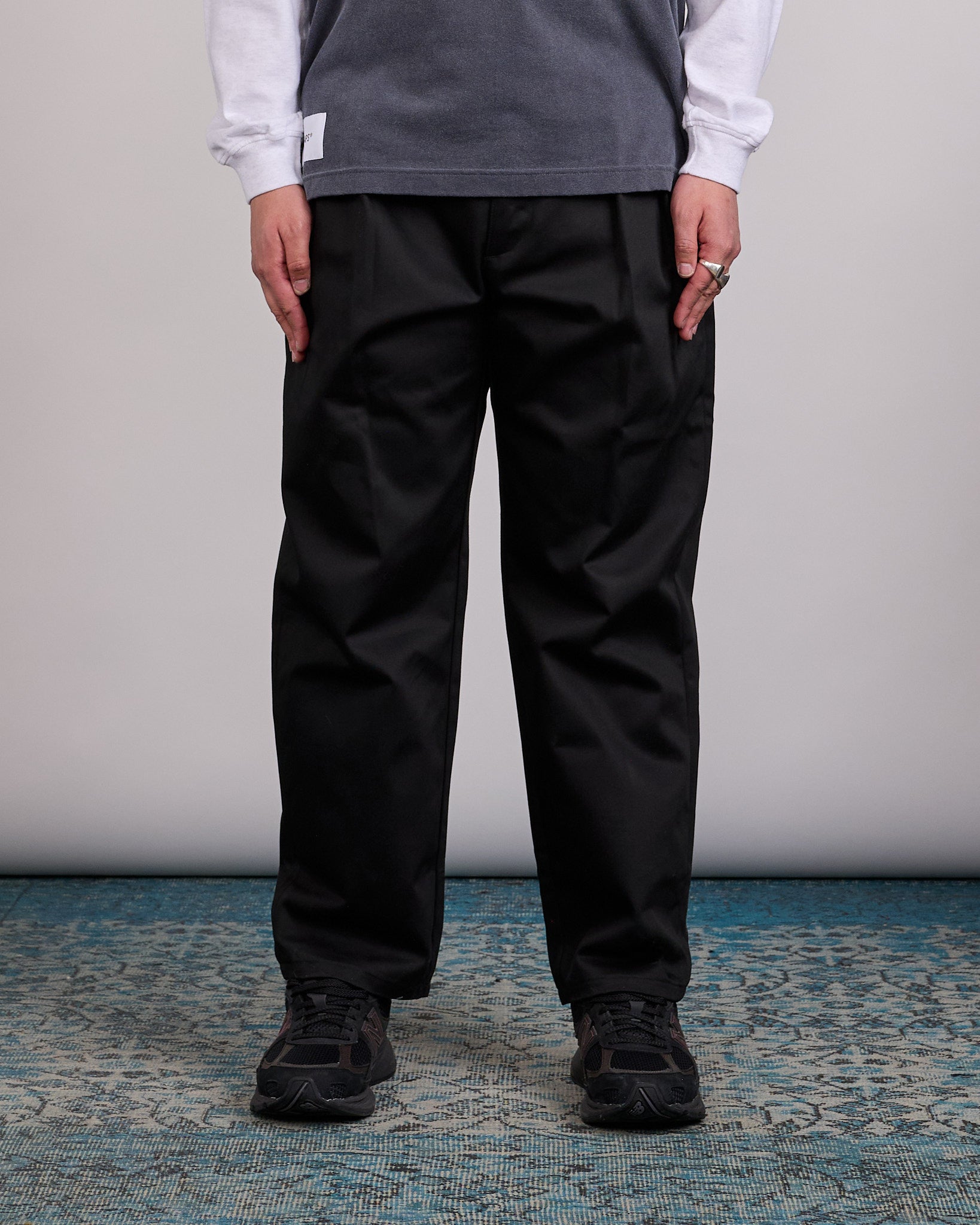 WTAPS EX44 COLLECTION TROUSERS サイズ2 WTAPS TRDT1802 Cptl Twill Double Pleated Pant Black – LESS 17