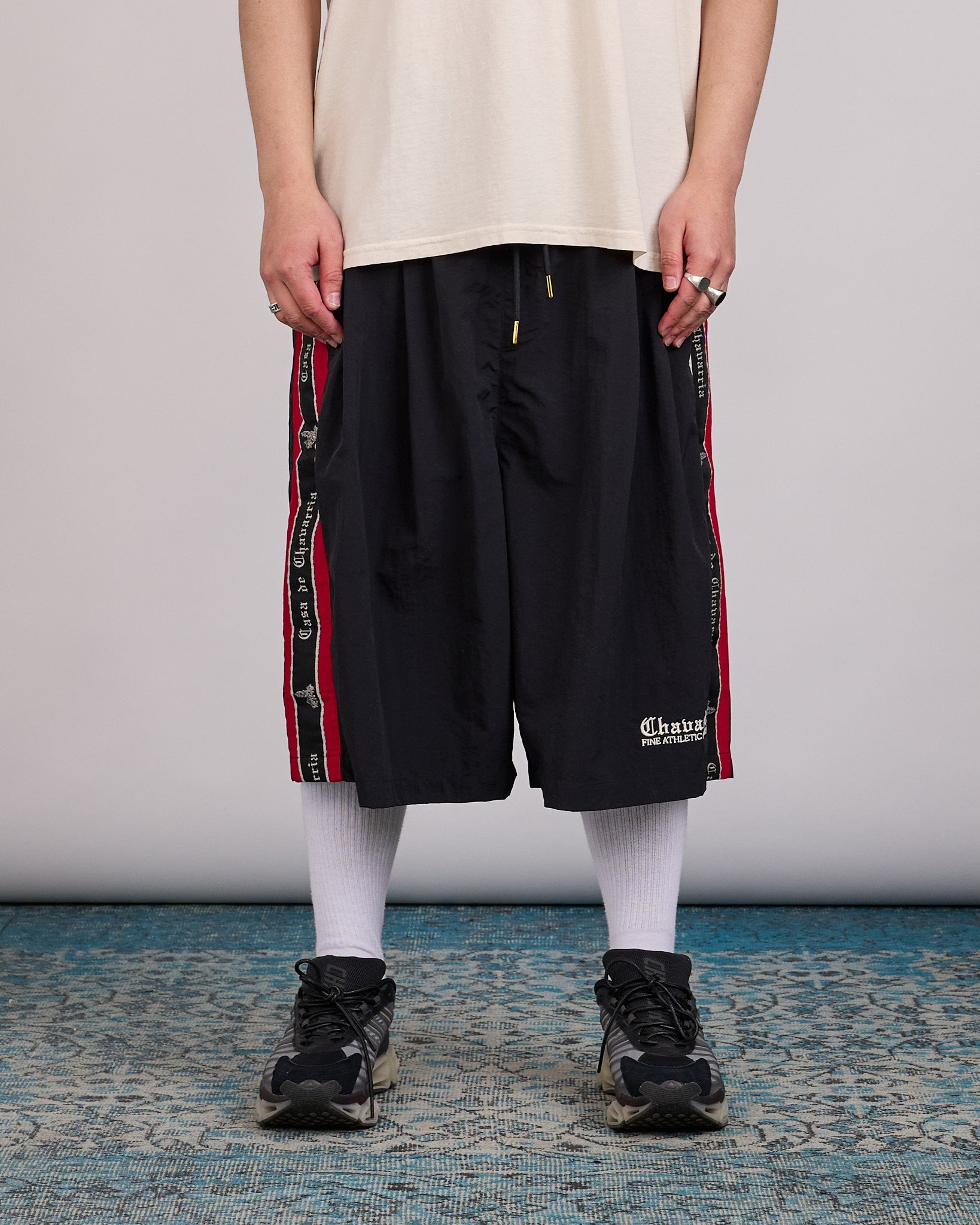 Willy Chavarria Casa de Cavarria Orale Track Short Black – LESS 17