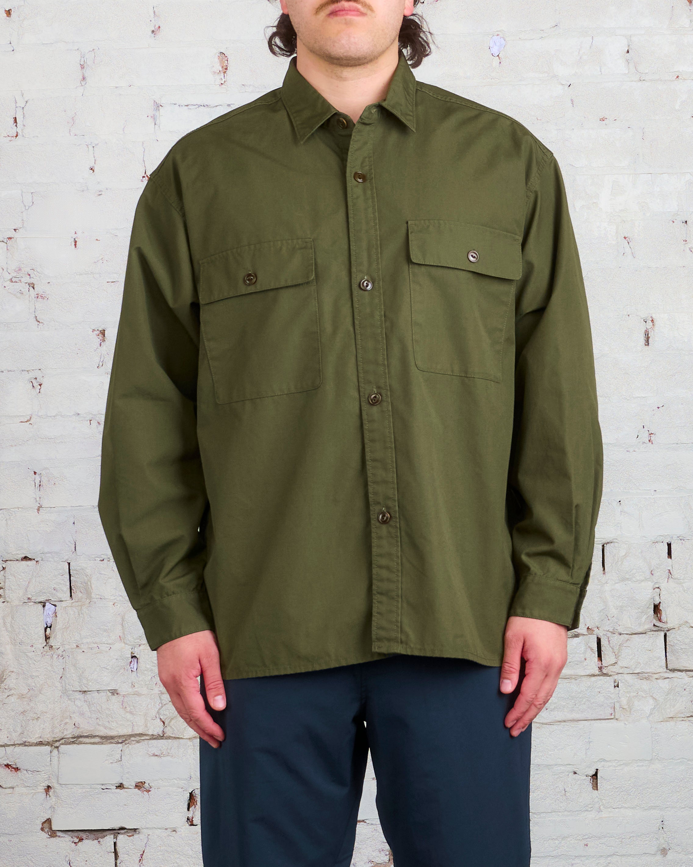 nanamica Utility Wind Shirt Khaki – LESS 17