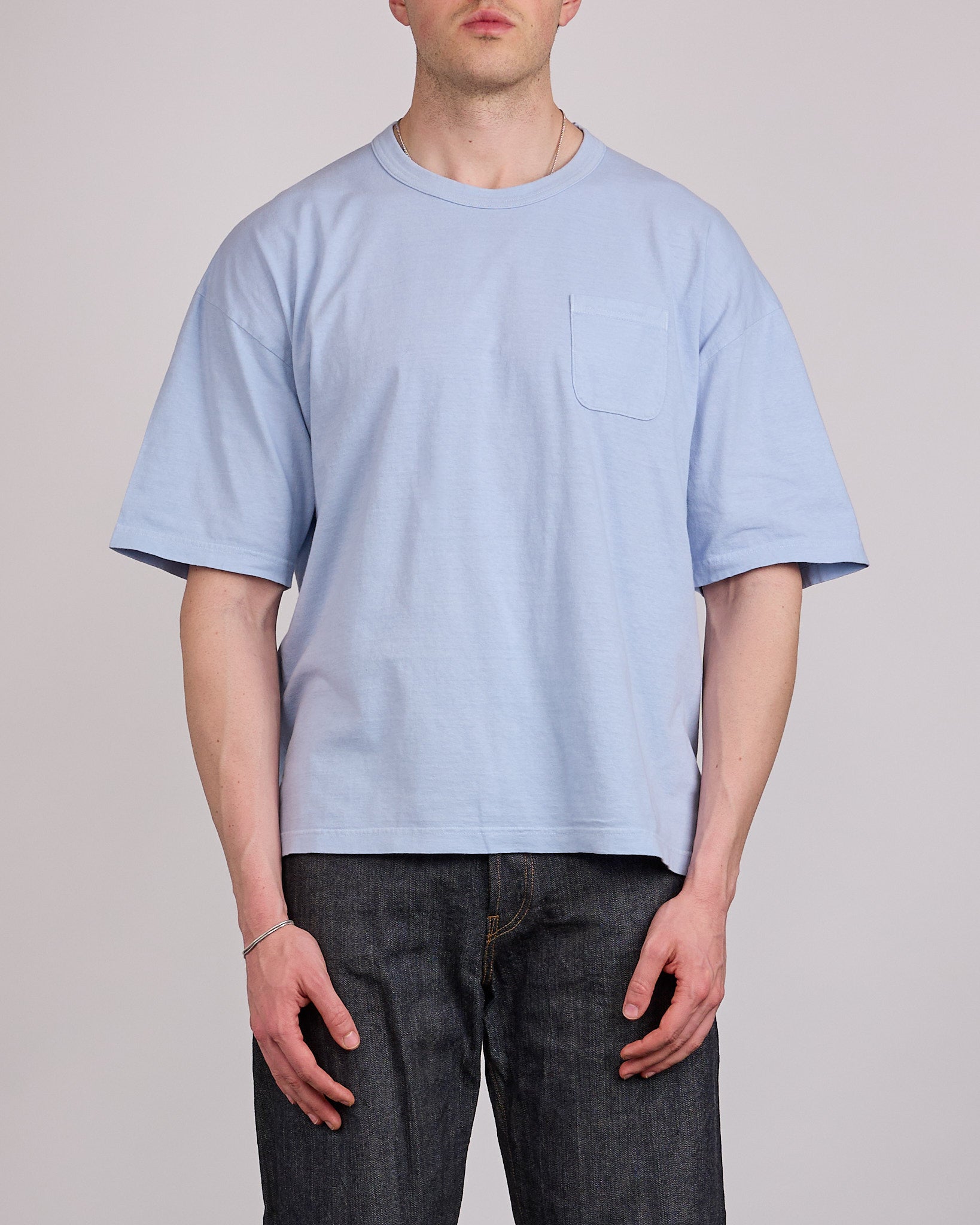 visvim Mondo T-Shirt DMGD Lt.Blue – LESS 17