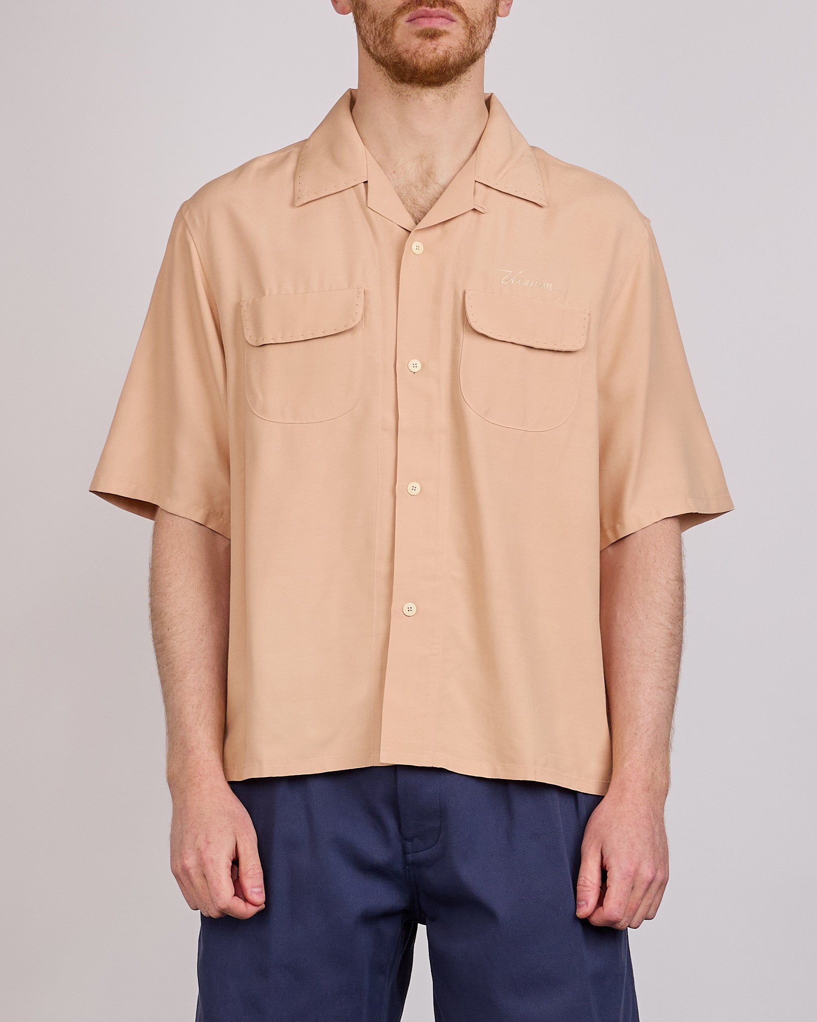 visvim Summer Spot Keesey Short Sleeve Button Shirt Lt.Pink – LESS 17