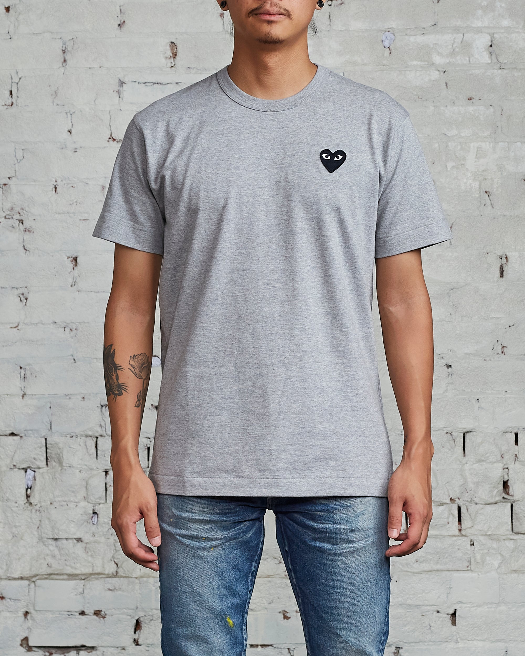 Comme des Garçons PLAY Black Heart T-Shirt Grey – LESS 17