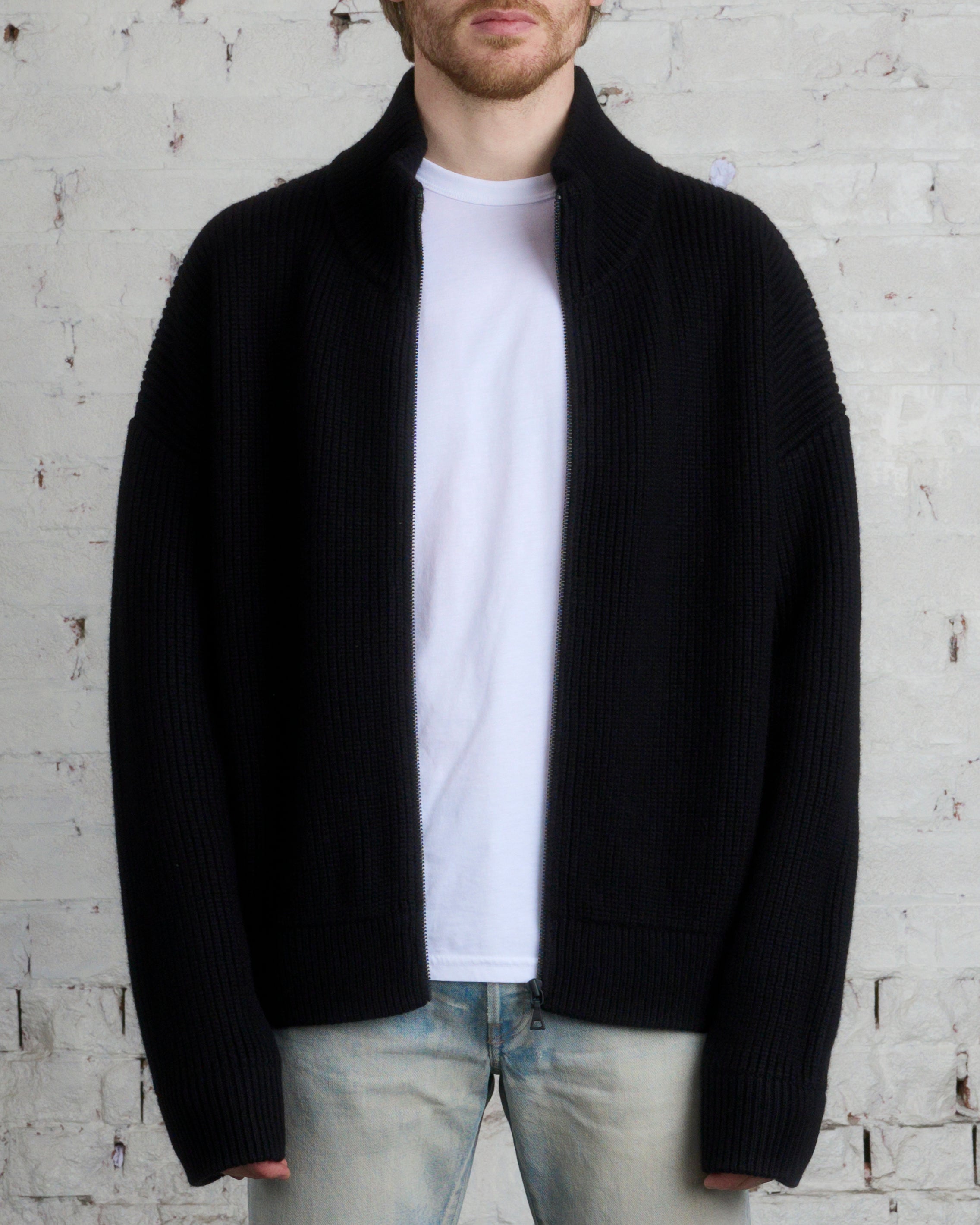 John Elliott Dakota Full-Zip Sweater Black – LESS 17