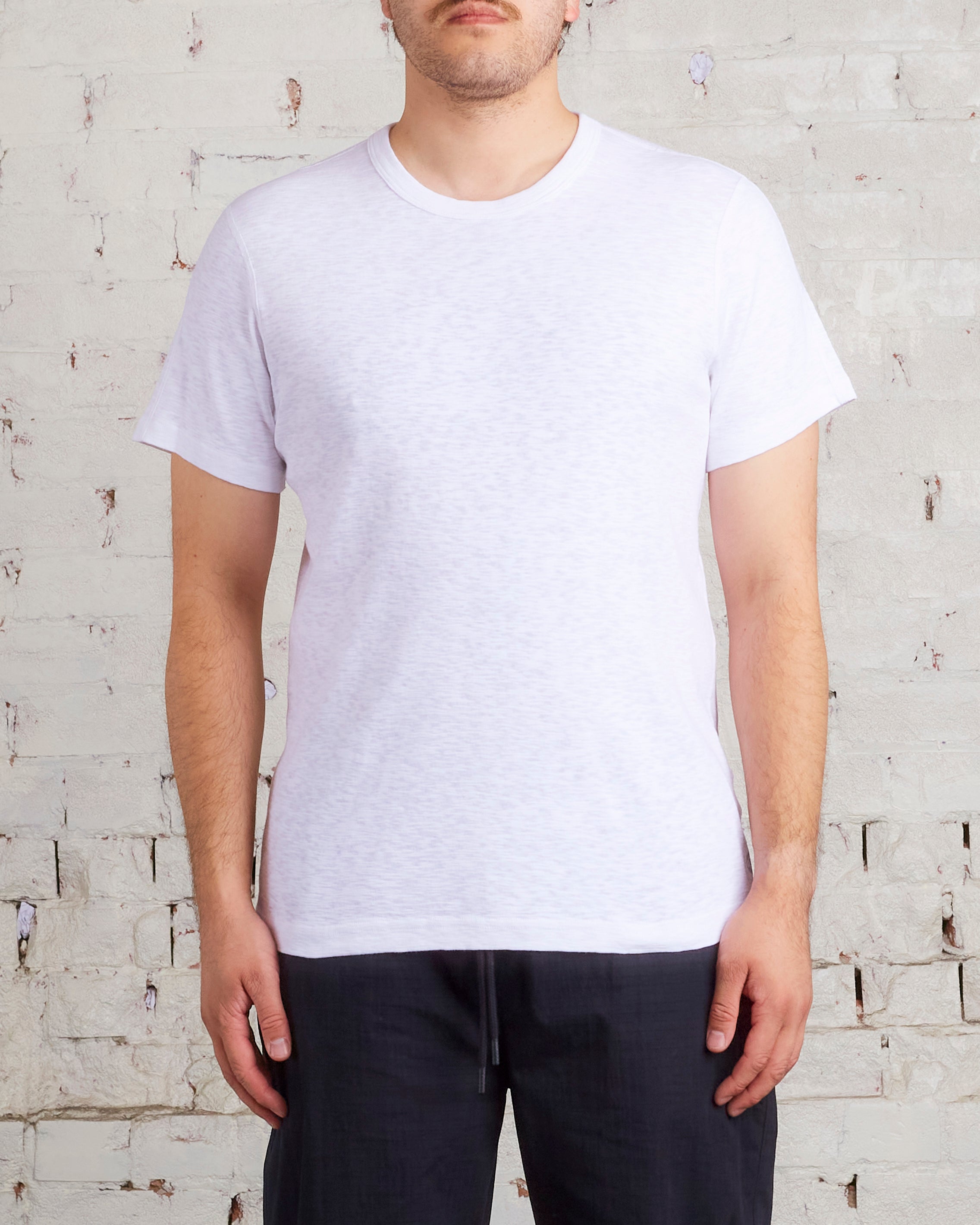 Reigning Champ 1x1 Slub Knit T-Shirt White