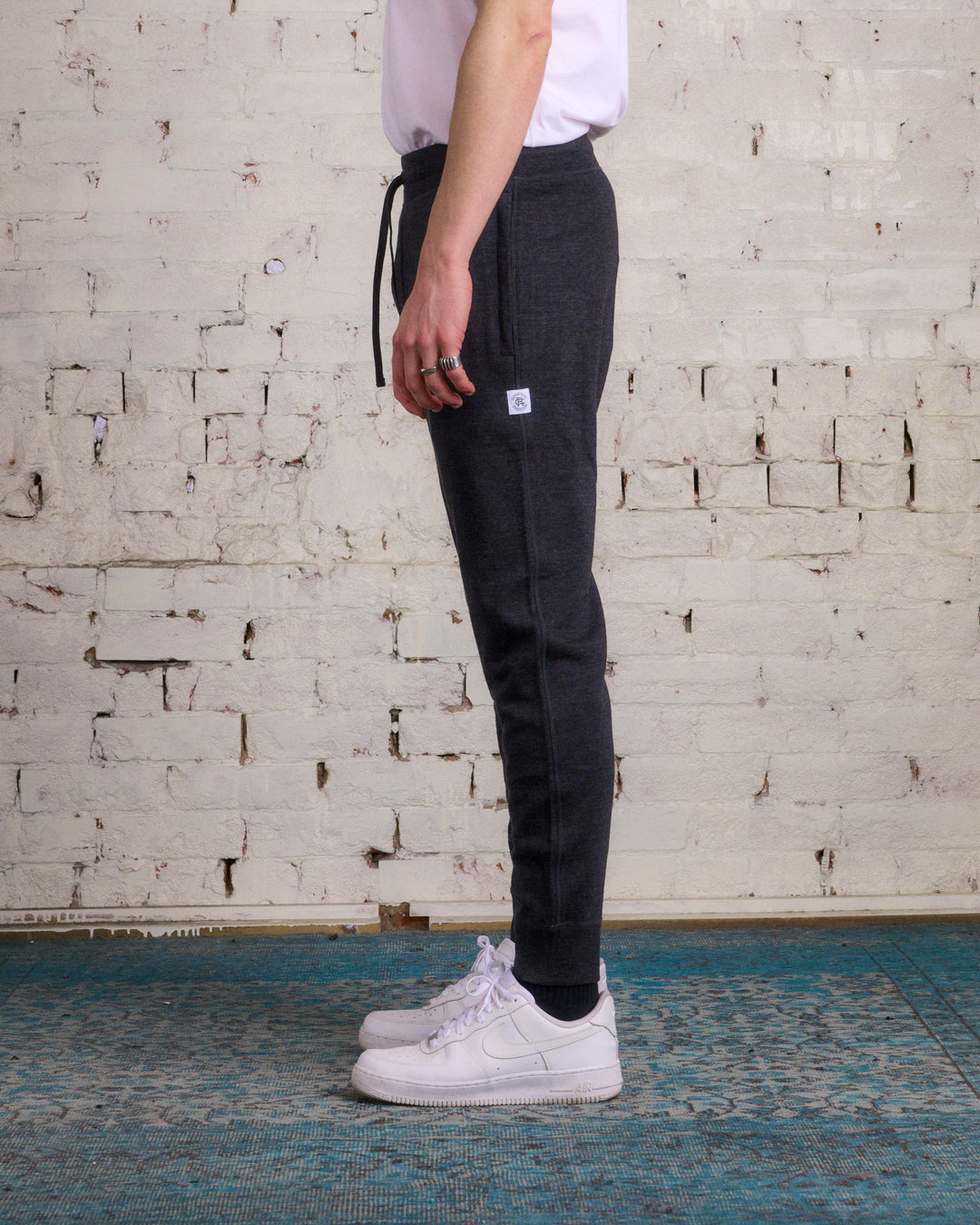 Reigning Champ Knit Merino Terry Sweatpant Charcoal
