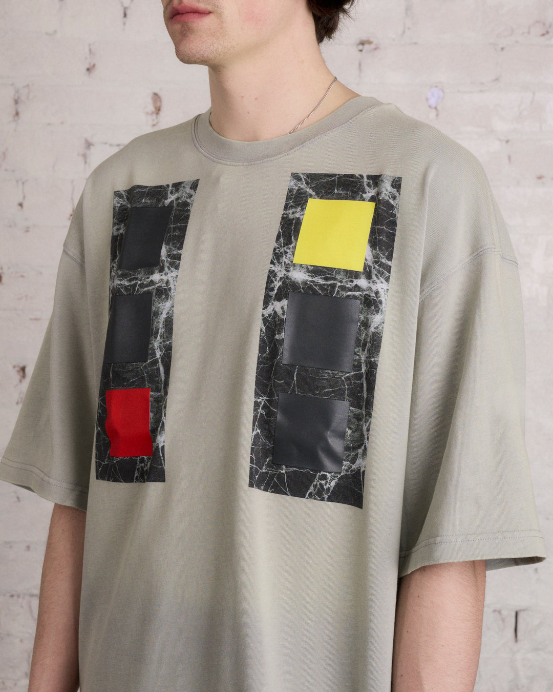 A-COLD-WALL* Relaxed Cubist T-Shirt Cold Light Grey