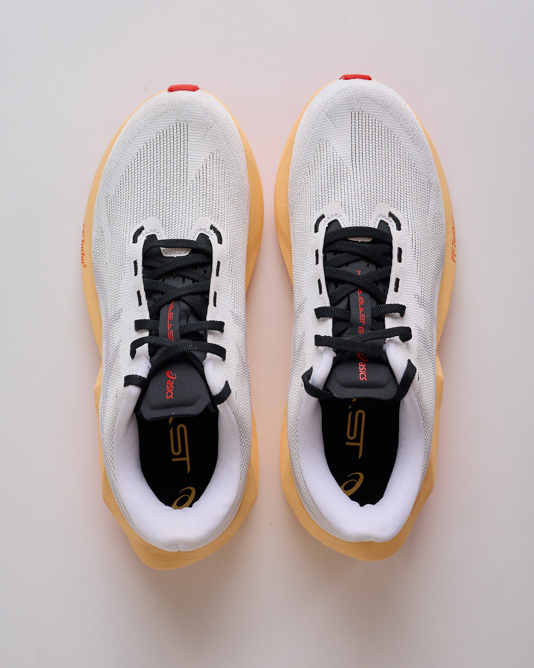 ASICS Novablast 6 White Orange Glow