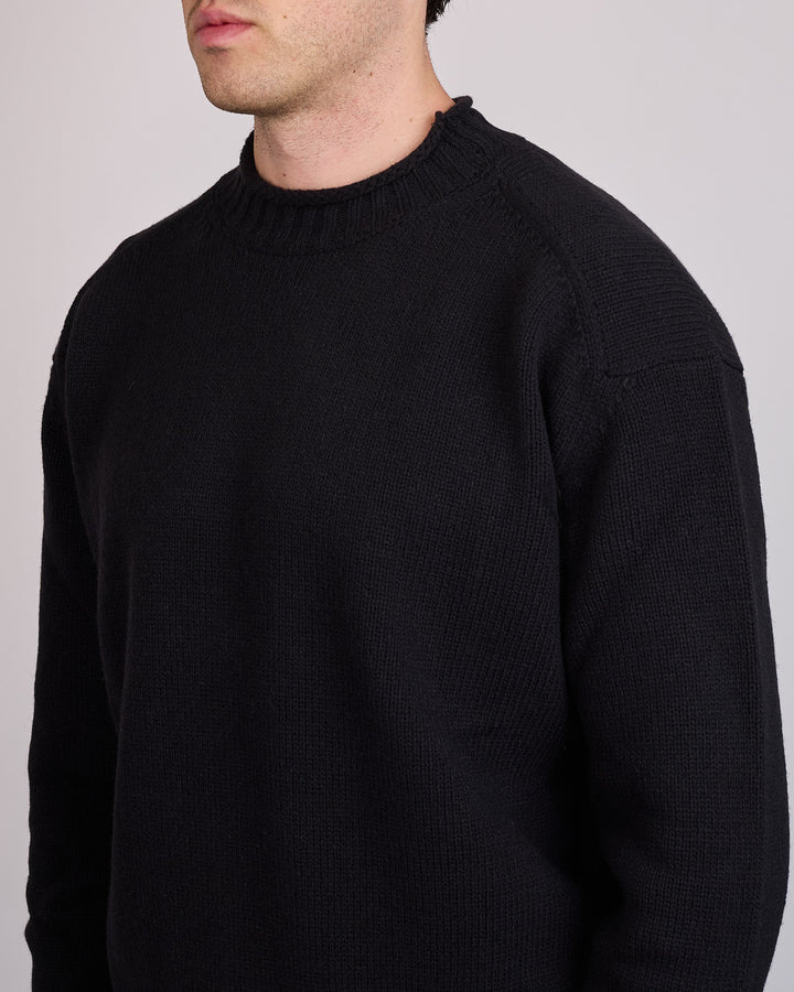 Aaron Levine Merino Rollneck Sweater Black