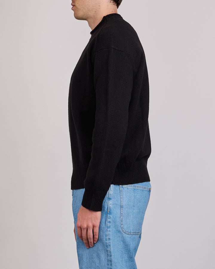 Aaron Levine Merino Rollneck Sweater Black