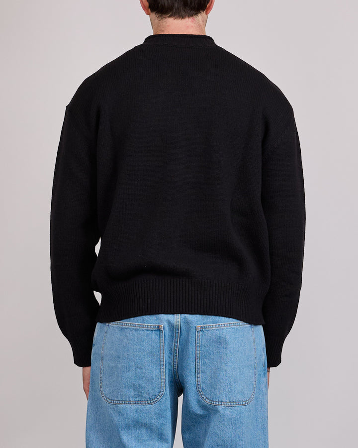 Aaron Levine Merino Rollneck Sweater Black