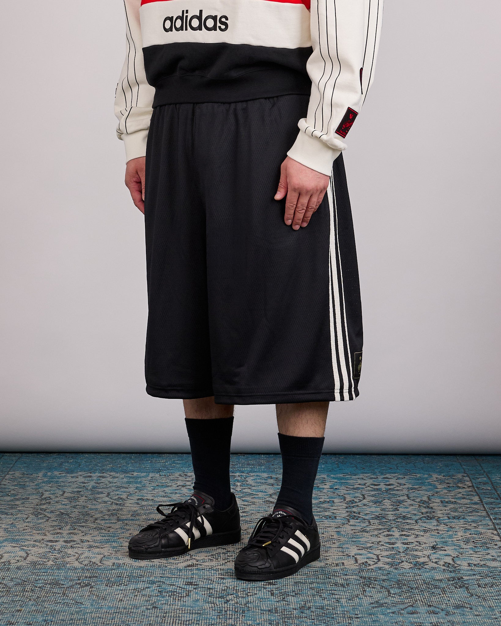 Adidas Willy Chavarria Mesh 3-Stripe Short Black – LESS 17