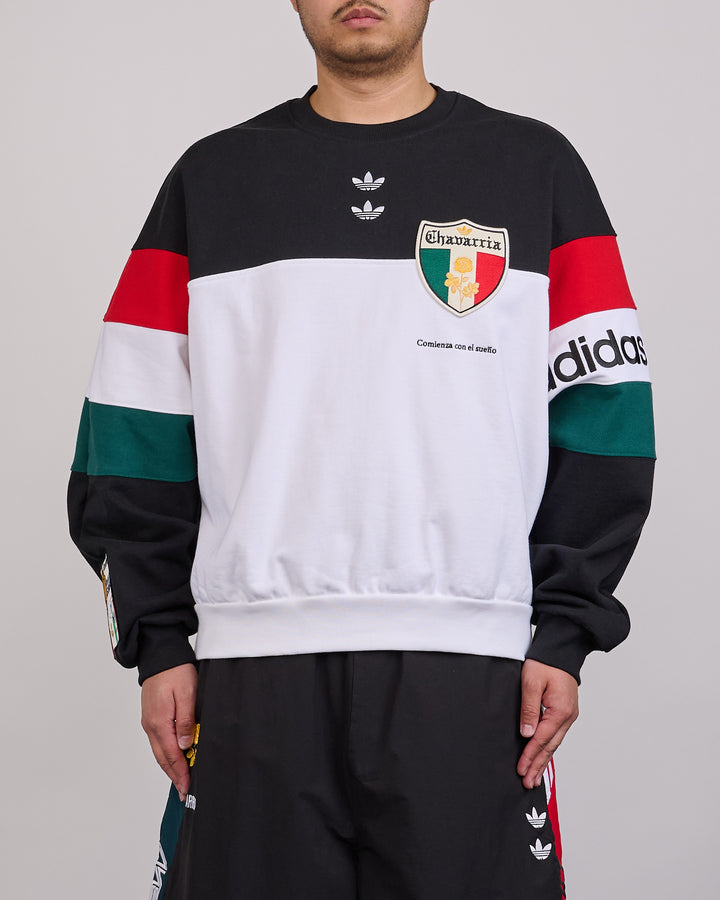 Adidas Willy Chavarria Panel Crewneck Sweatshirt Black/White