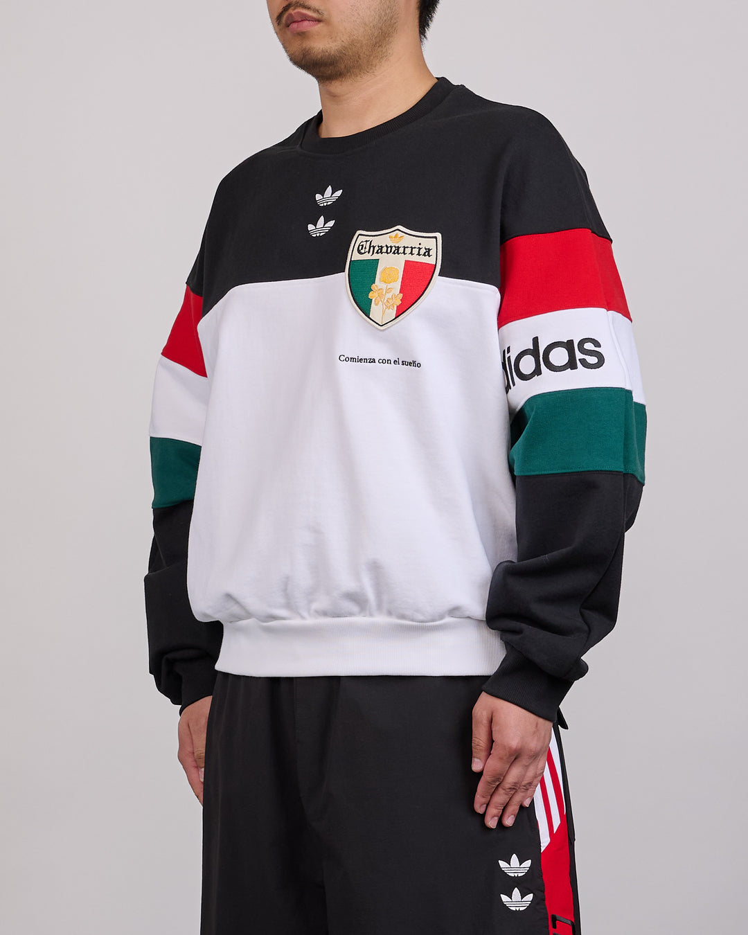 Adidas Willy Chavarria Panel Crewneck Sweatshirt Black/White