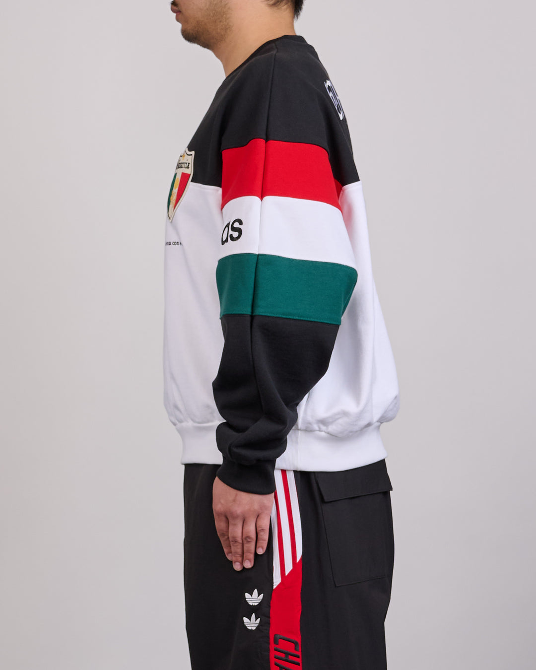 Adidas Willy Chavarria Panel Crewneck Sweatshirt Black/White