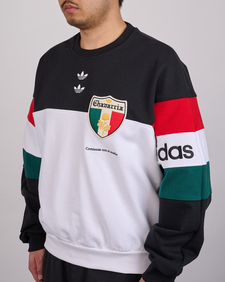 Adidas Willy Chavarria Panel Crewneck Sweatshirt Black/White