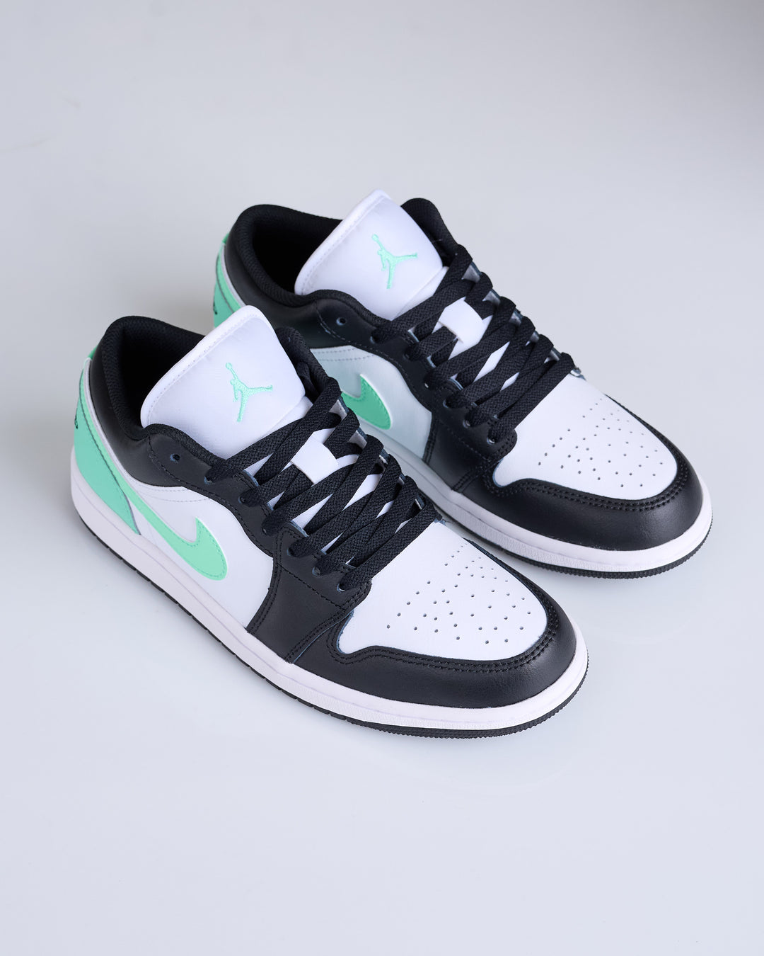 Nike Men's Air Jordan 1 Low White/Black-Green Glow
