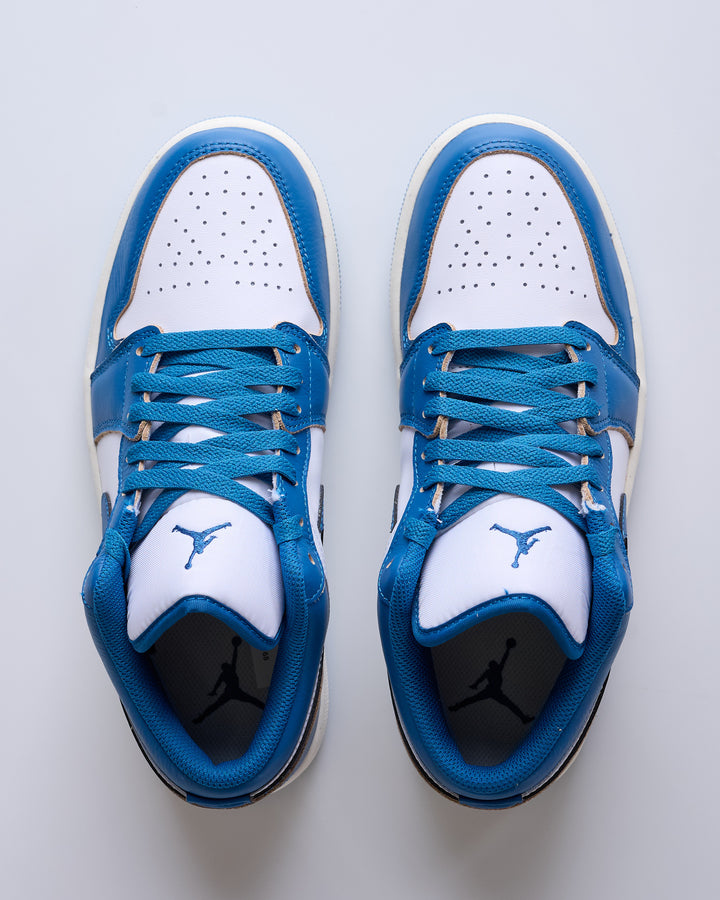 Nike Men's Air Jordan 1 Low SE White/industrial Blue-Blue Grey-Sail