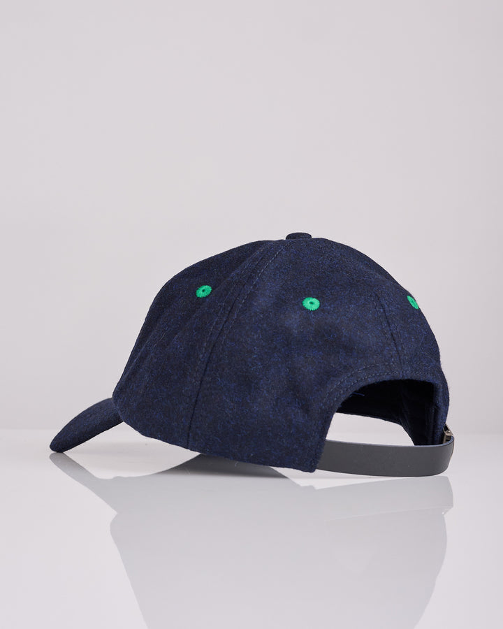 Brain Dead Batwing Logohead Flannel Cap Navy