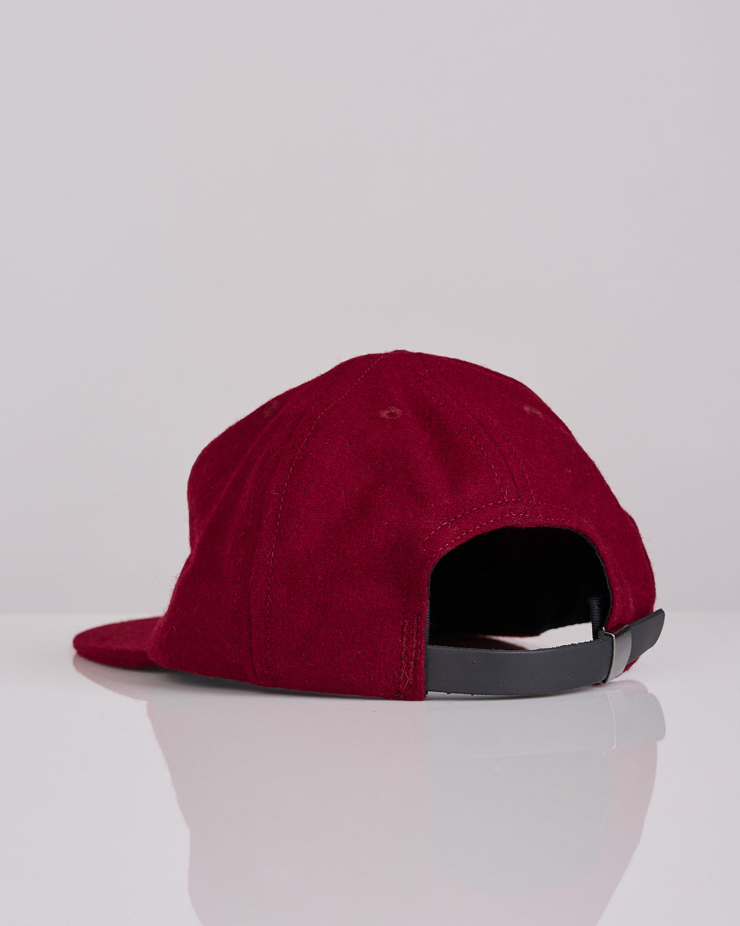 Brain Dead Flannel Logohead 6-Panel Cap Burgundy