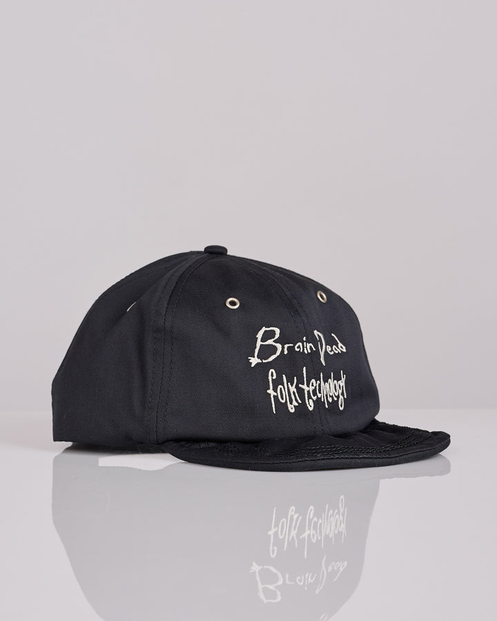 Brain Dead Folk Technology Wide Brim 6-Panel Cap Black