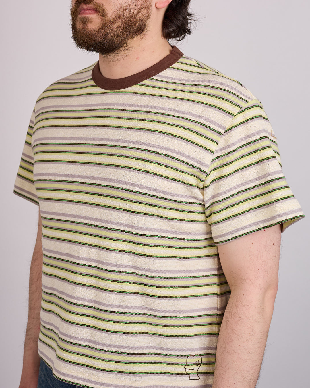 Brain Dead Looped Stripe T-Shirt Green Multi