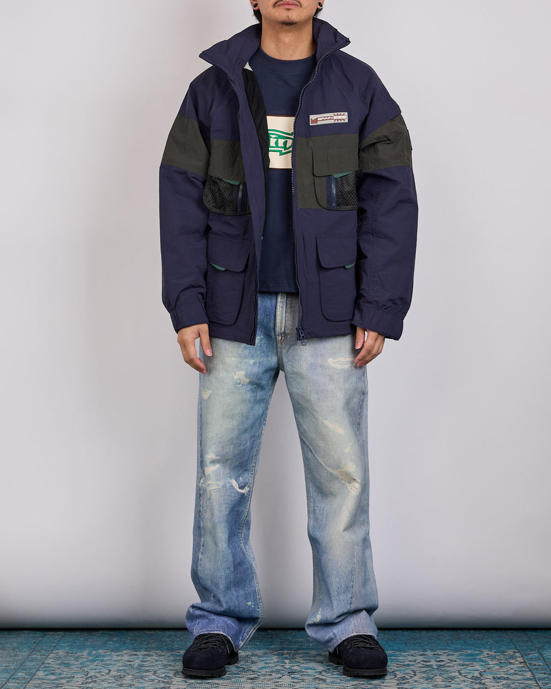Brain Dead Panel Snow Jacket Navy